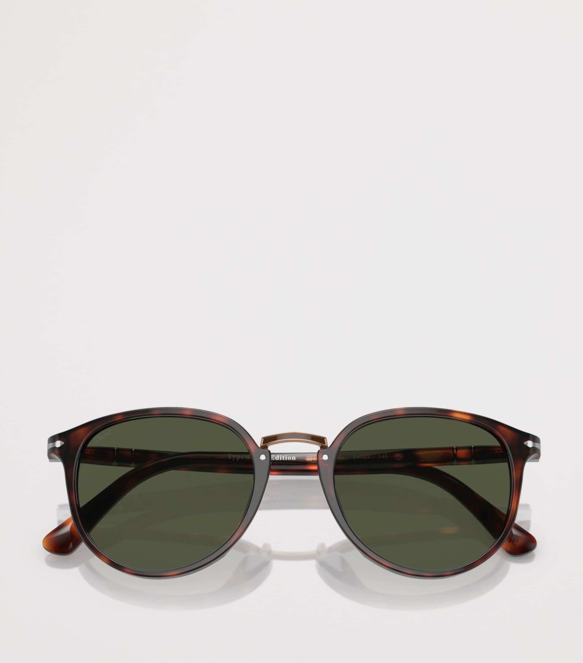 Persol Acetate Rounded Square Sunglasses Brown Image 5
