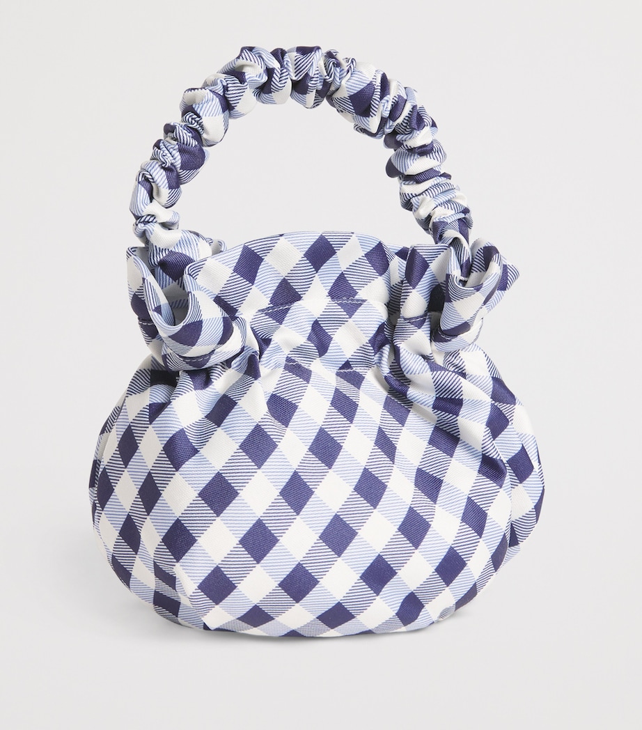 Gingham Taffeta Top-Handle Bag BLUE Image 2