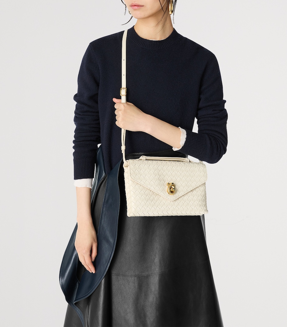 Bottega Veneta Leather Knot Lock Top-Handle Bag Image 2