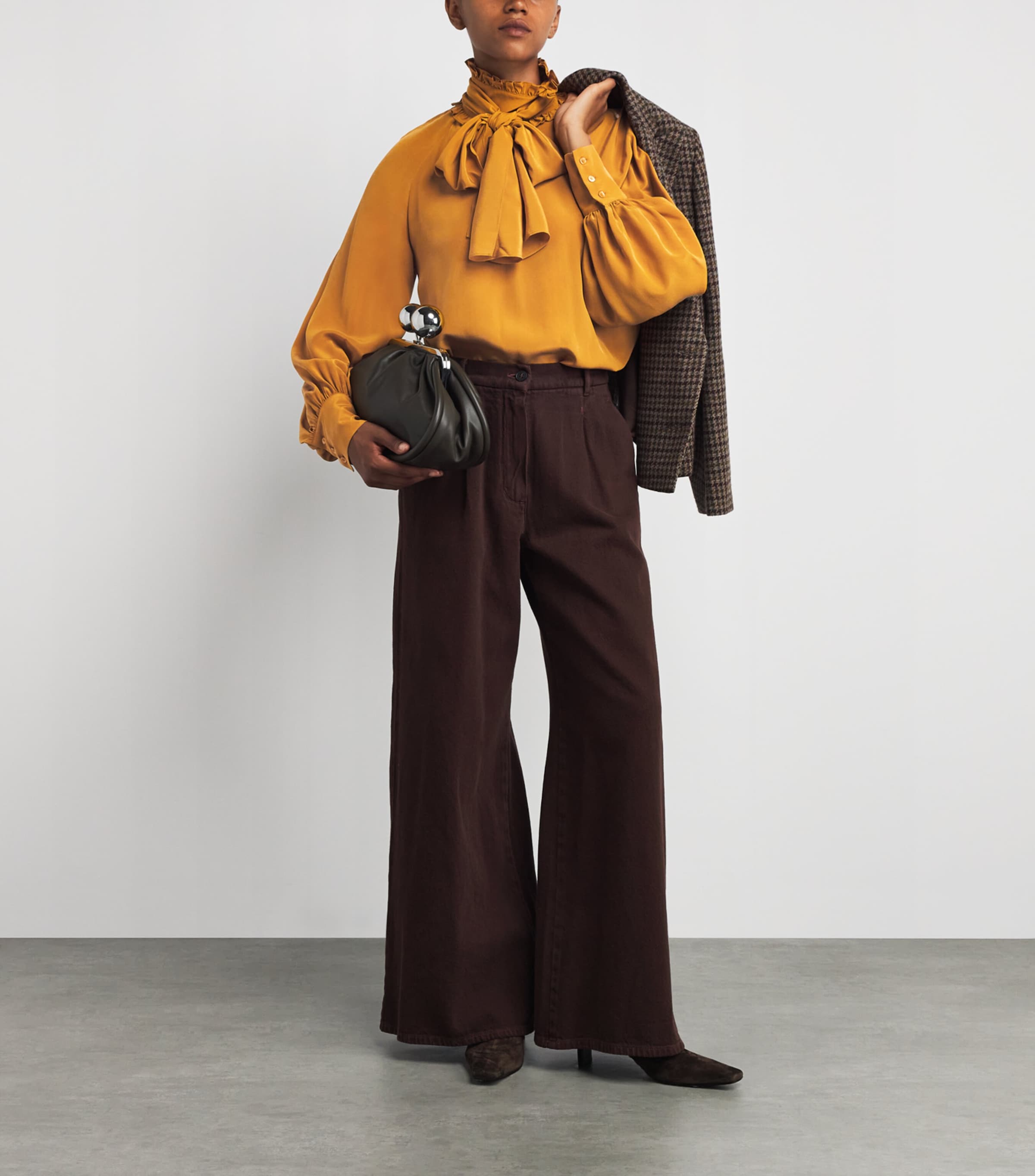 x Giuliva Heritage Silk Blouse OCHRE Image 2
