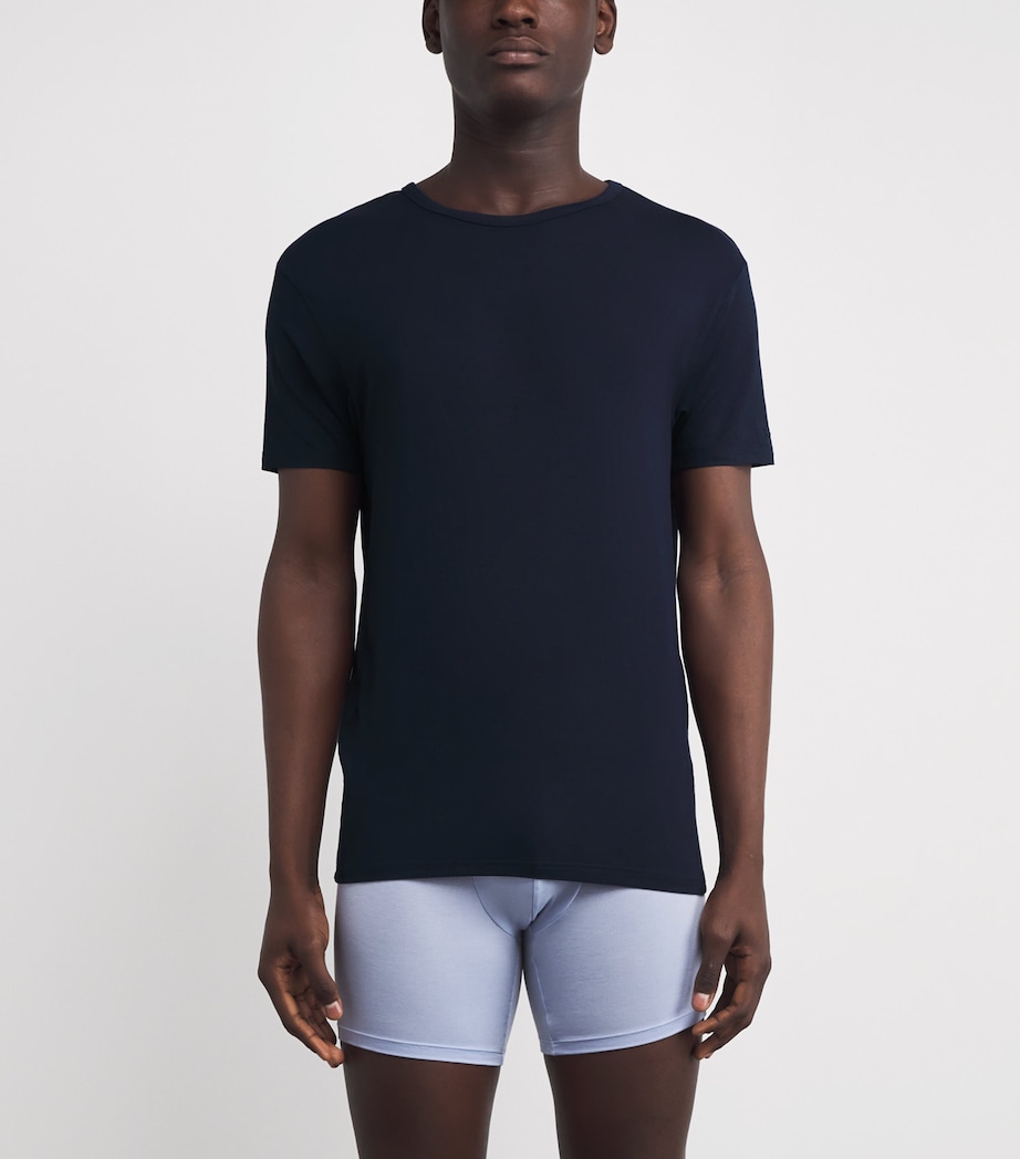 Modal-Blend T-Shirt (Pack of 3) BLUE Image 2