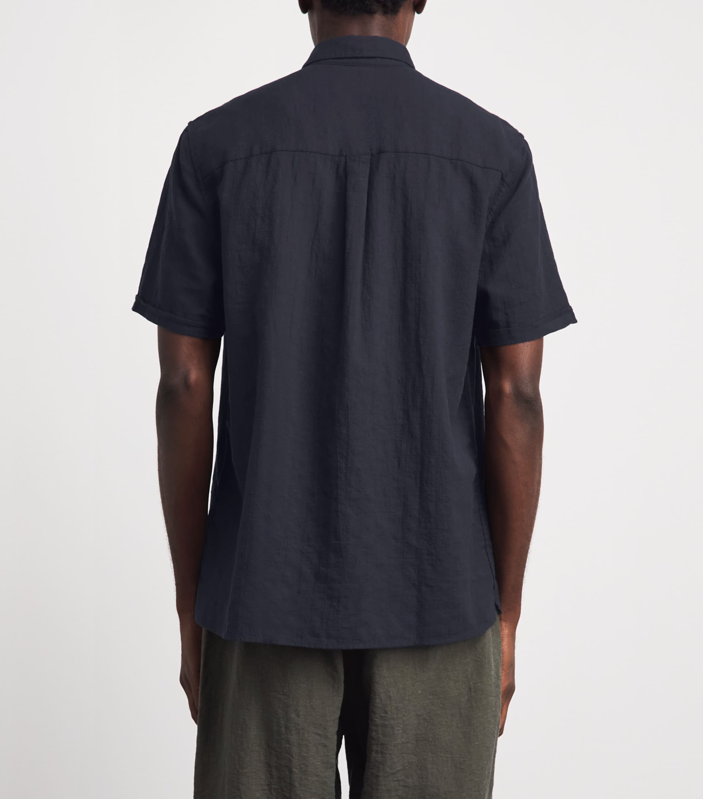 Barbour Mens Cotton Ripstop Kingswood Shirt Dark Navy Image 5