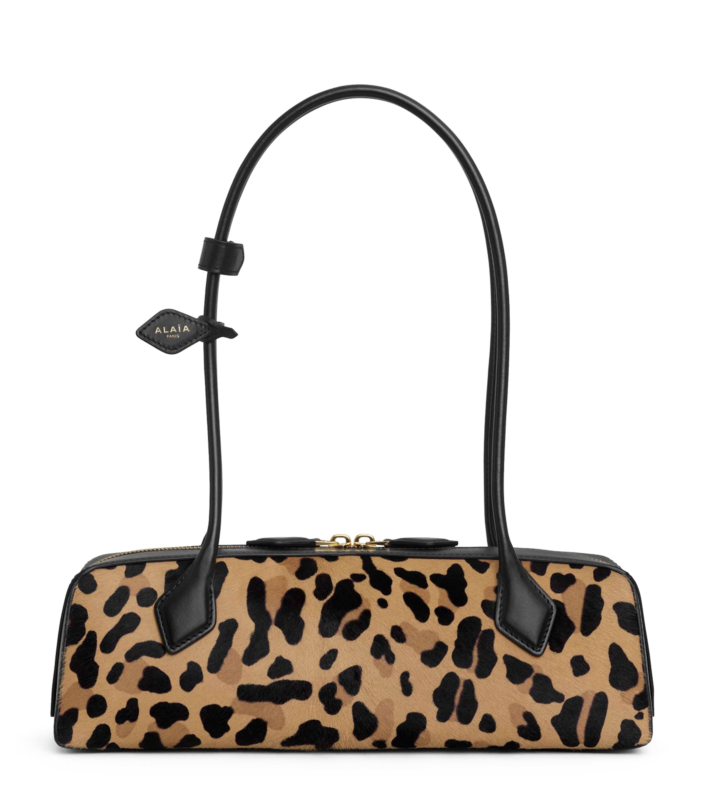 Alaïa Medium Leather Leopard Print Teckel Shoulder Bag | Women Bags | Shoulder Bags | Designers | Alaïa