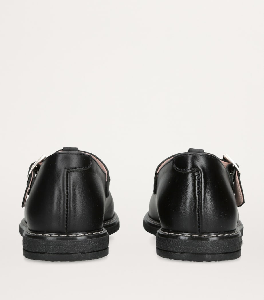 Leather Martha Shoes BLACK Image 2