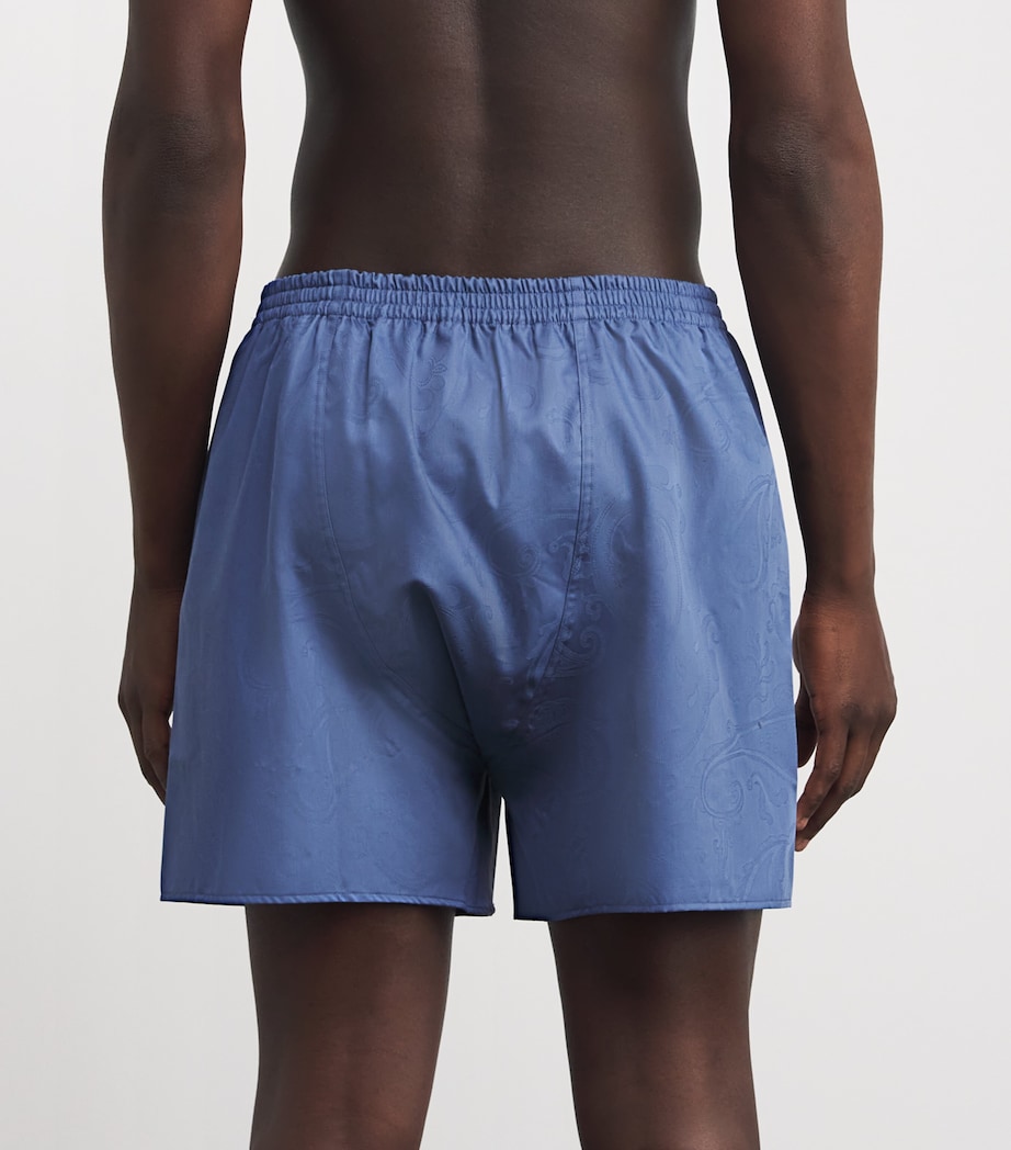 Cotton Jacquard Boxers 453 BLUE Image 3