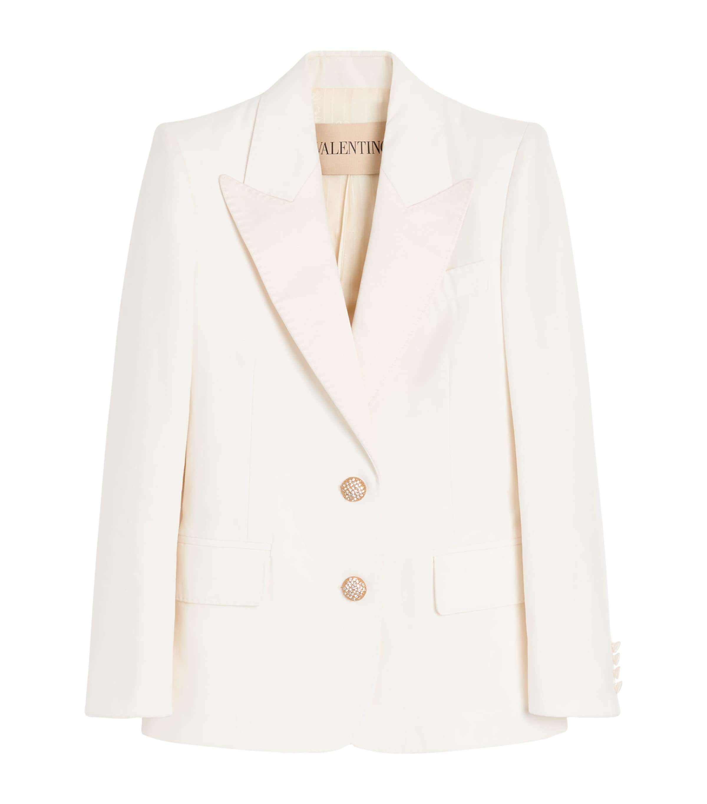 ジャケット VALENTINO SS24 White cotton blazer (4B0CE3K35DN 001) Valentino Cotton Jacket In White | ModeSens