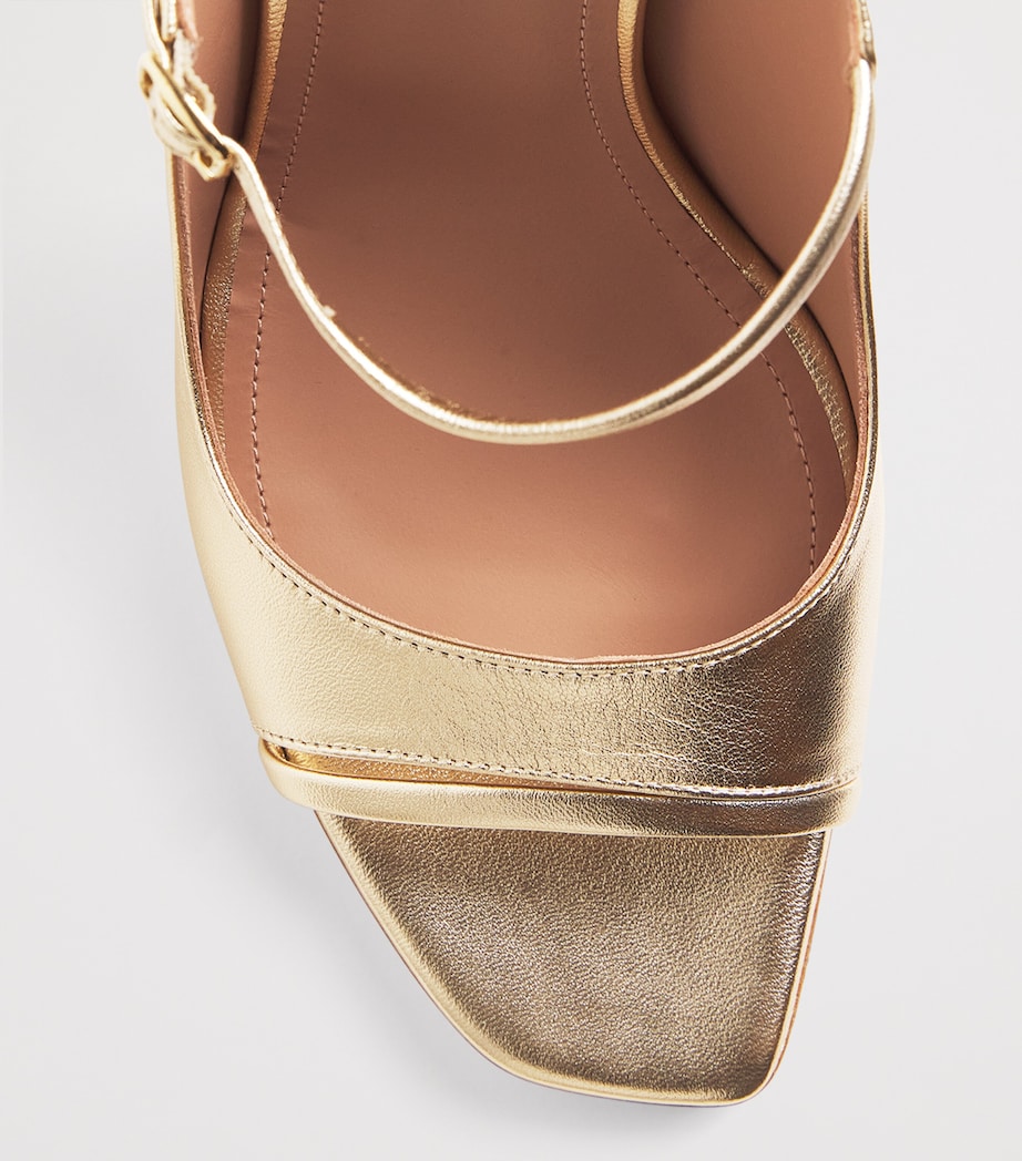 Malone Souliers x Harrods Metallic Leather Rania Heeled Mules 90 Antique Gold Image 6