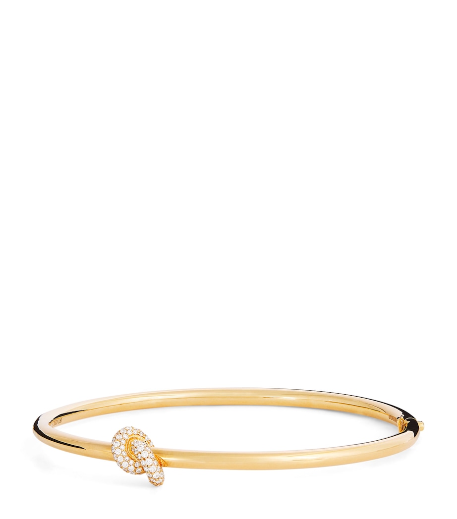 Yellow Gold and Diamond Legacy Knot Bangle YELLOW GOLD Image 1