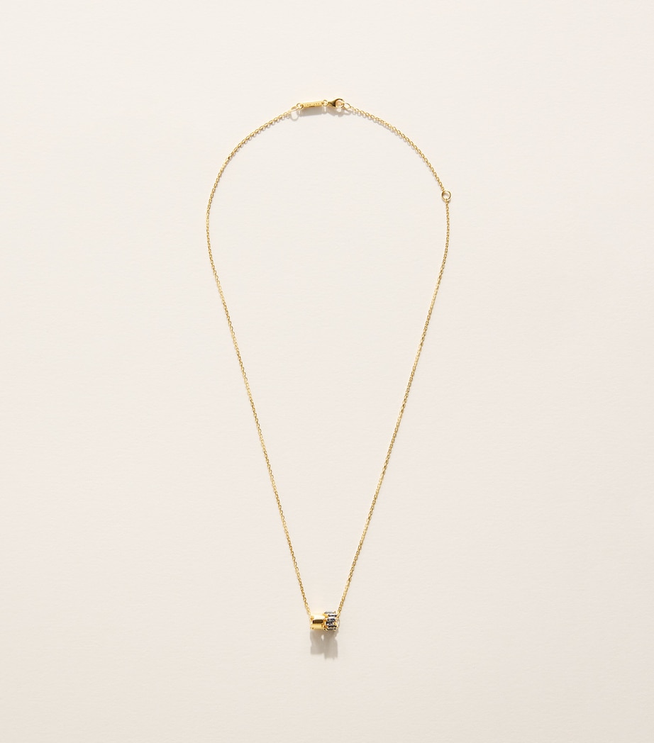 Suzanne Kalan Yellow Gold and Blue Sapphire Infinite Roundelle Pendant Necklace Yg/lb Image 2