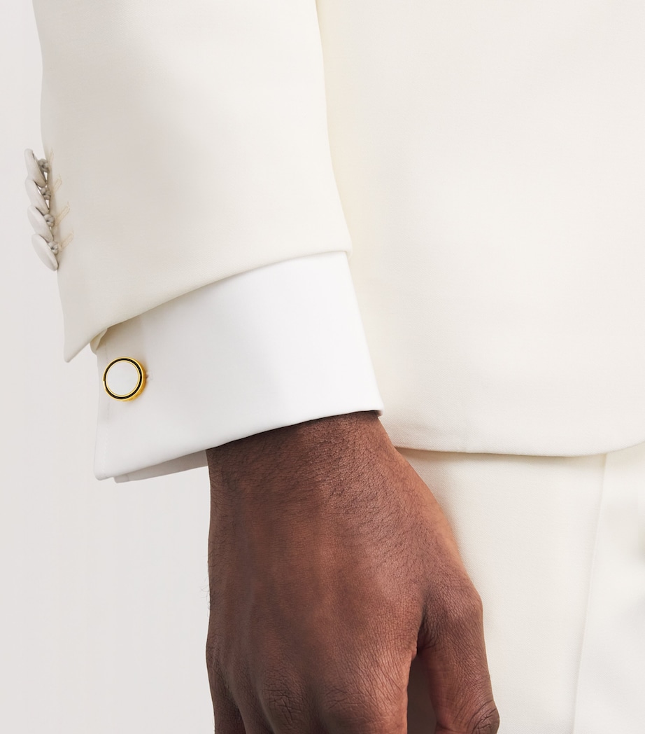 Thompson Gold-Plated Mother-Of-Pearl Cufflinks And Studs Set GOLD Image 5