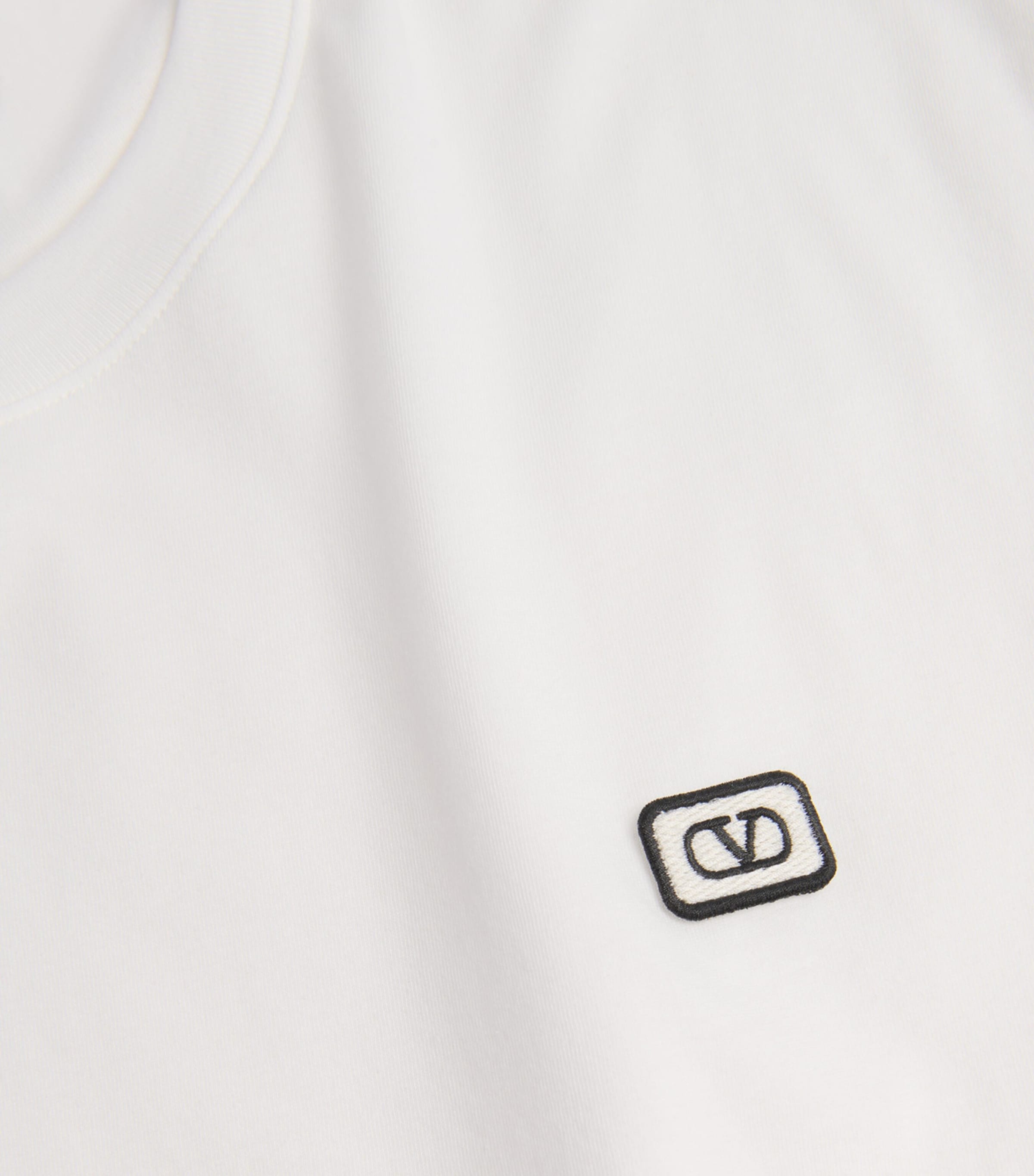 Valentino Ivory Cotton VLogo T-Shirt | Harrods US