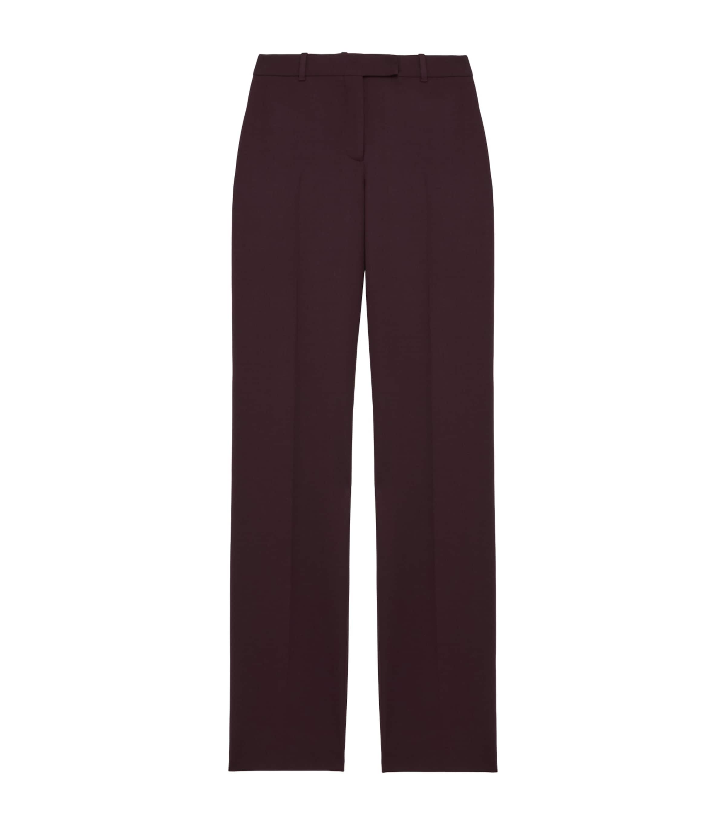 Alexander Mcqueen Wool Straight Trousers In Purple
