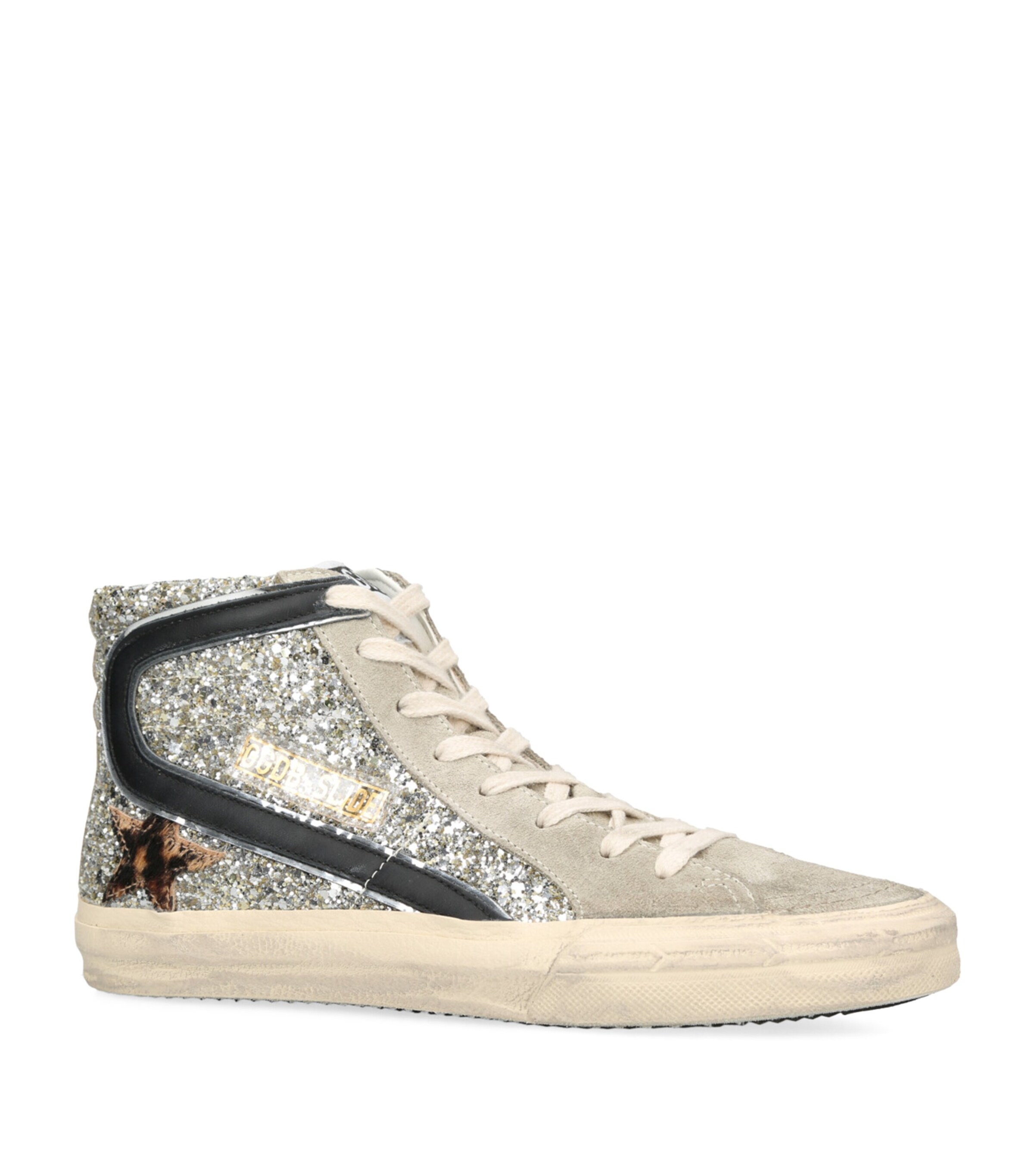 Leather Slide High-Top Sneakers MULT/OTHER Image 3