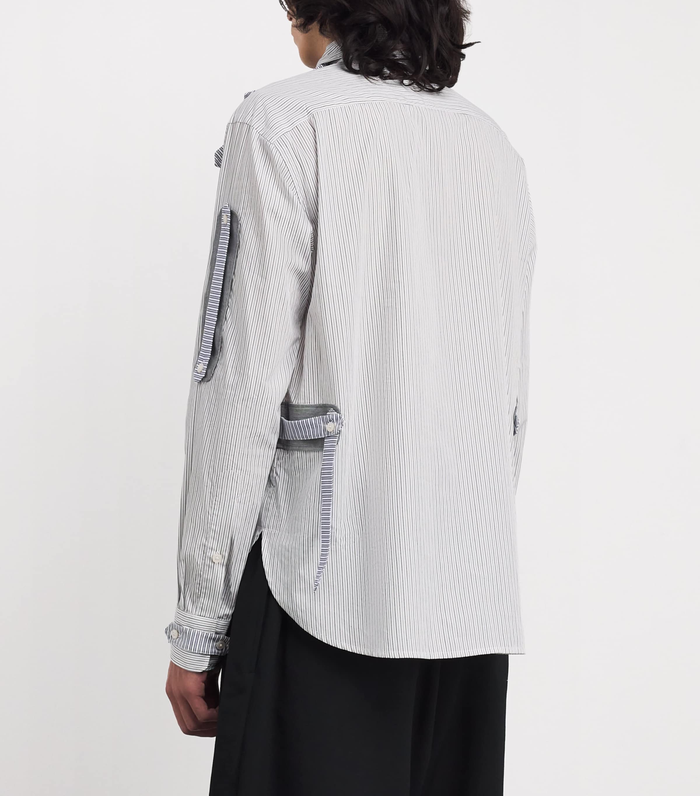 Cotton Stripe Multi Tab Shirt STRIPE Image 4