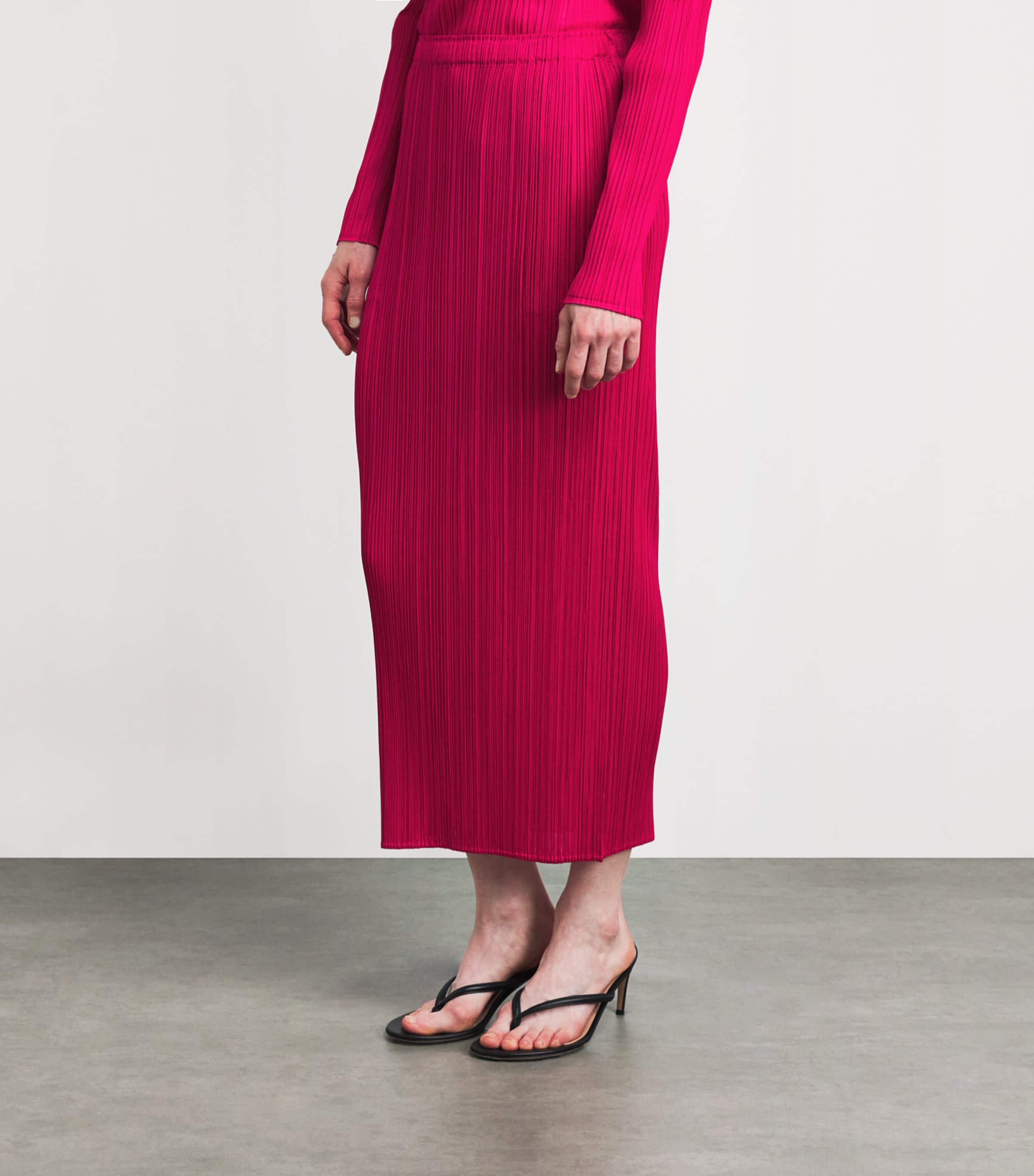 Pleats Please Issey Miyake Womens New Colorful Basics 4 Midi Skirt Image 4