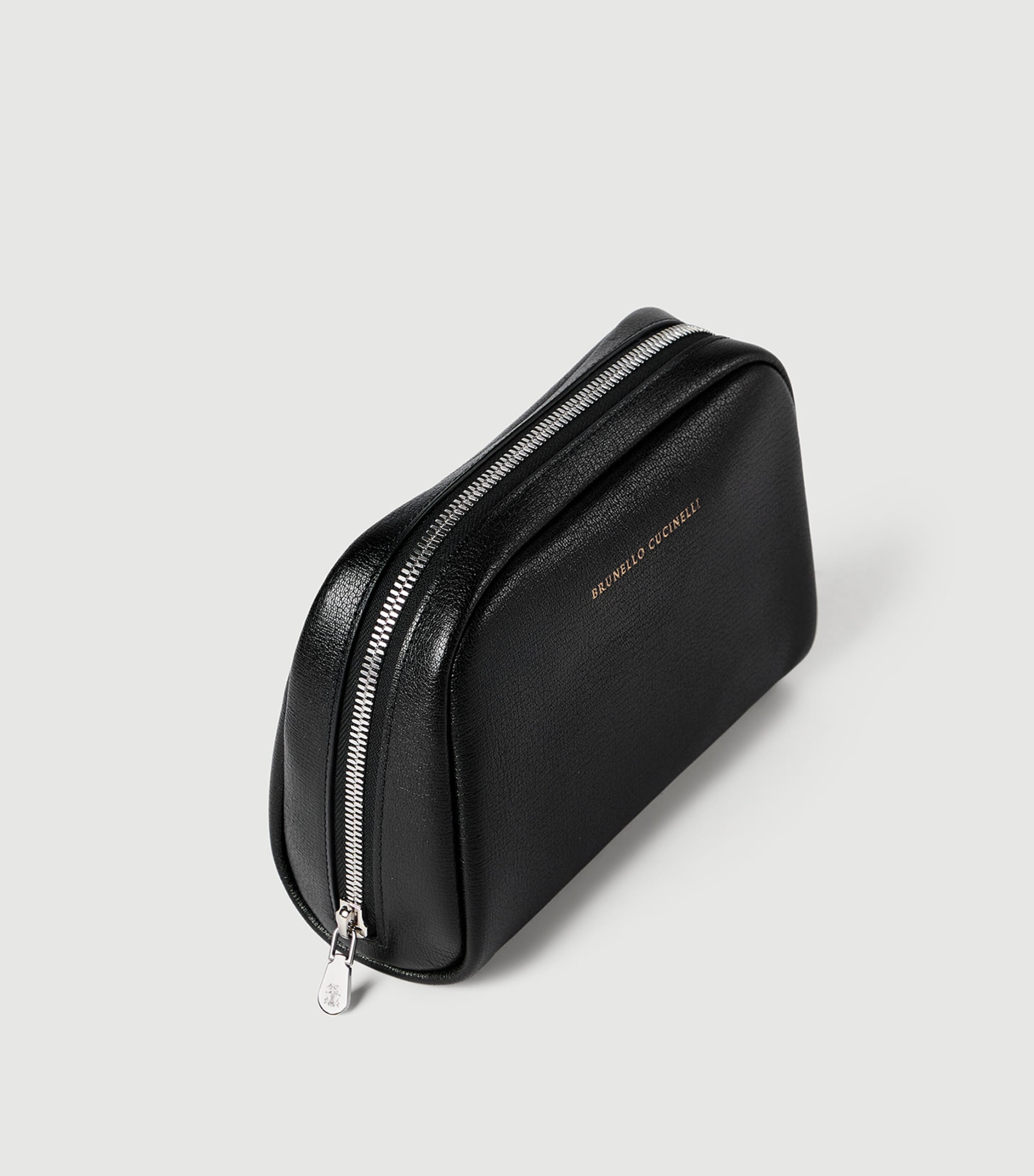 Brunello Cucinelli Leather Logo Zip-Up Case Image 2