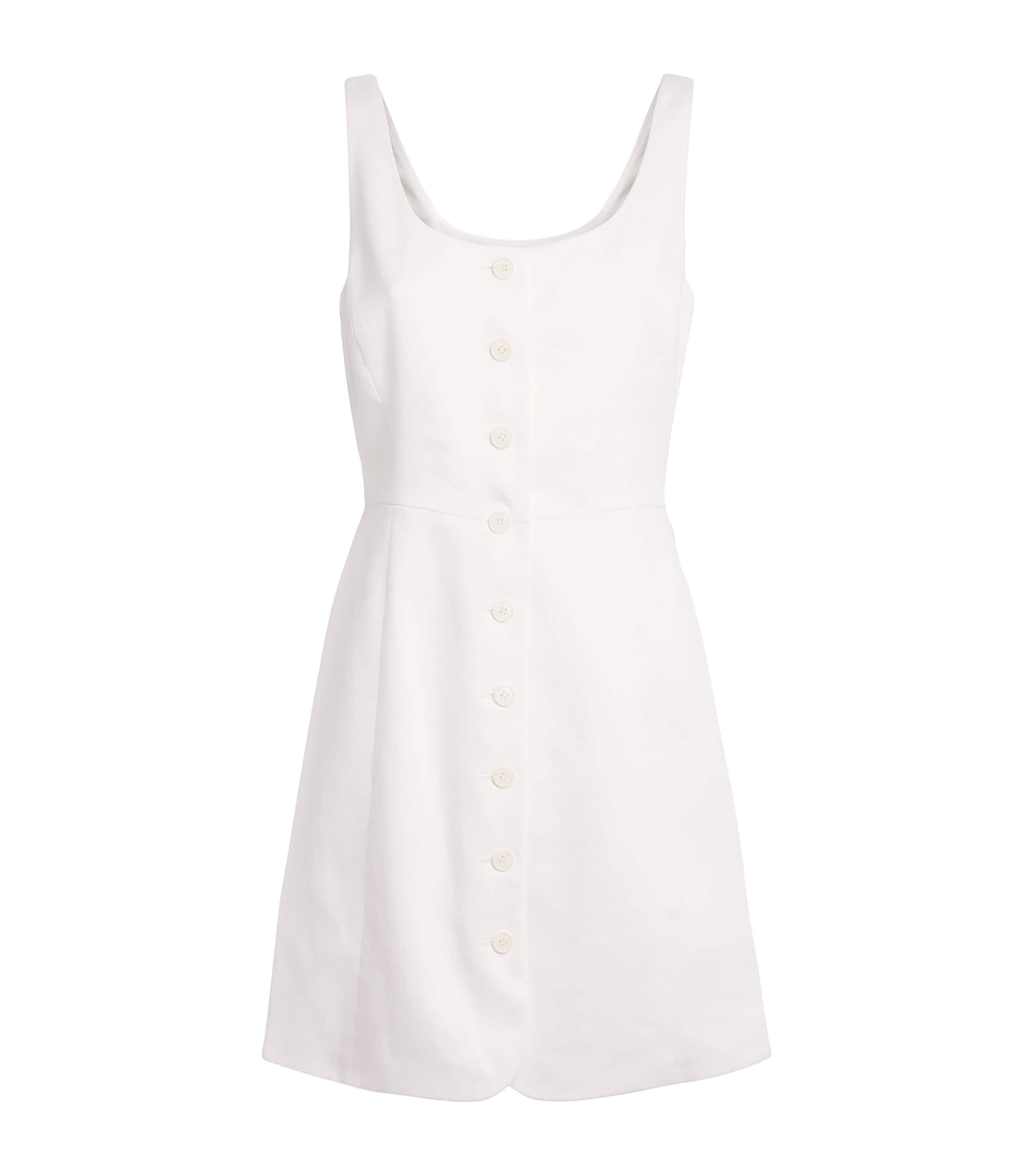 Theory Womens Linen-Blend Mini Dress Ivory Image 1