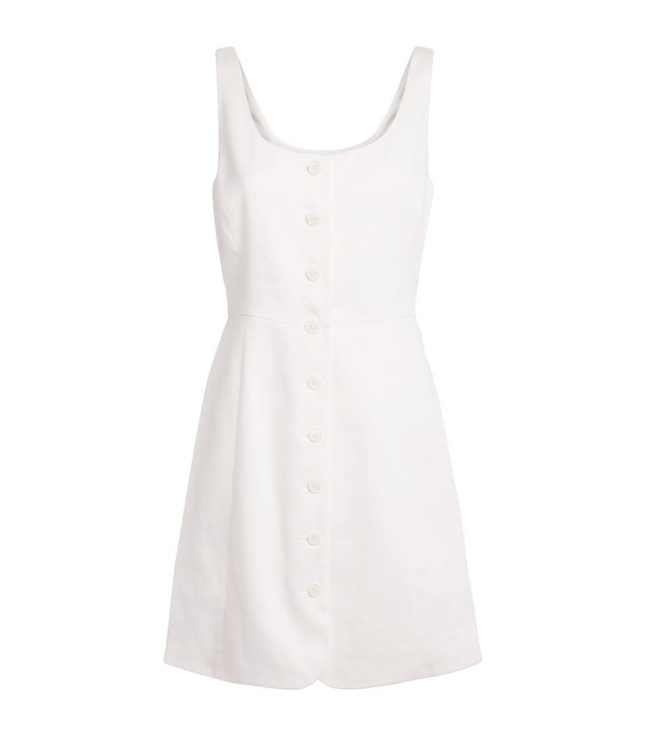 Theory Womens Linen-Blend Mini Dress Ivory Image 1