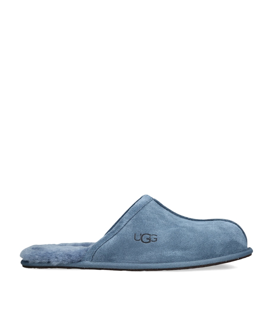Suede Scuff Slippers BLUE Image 1