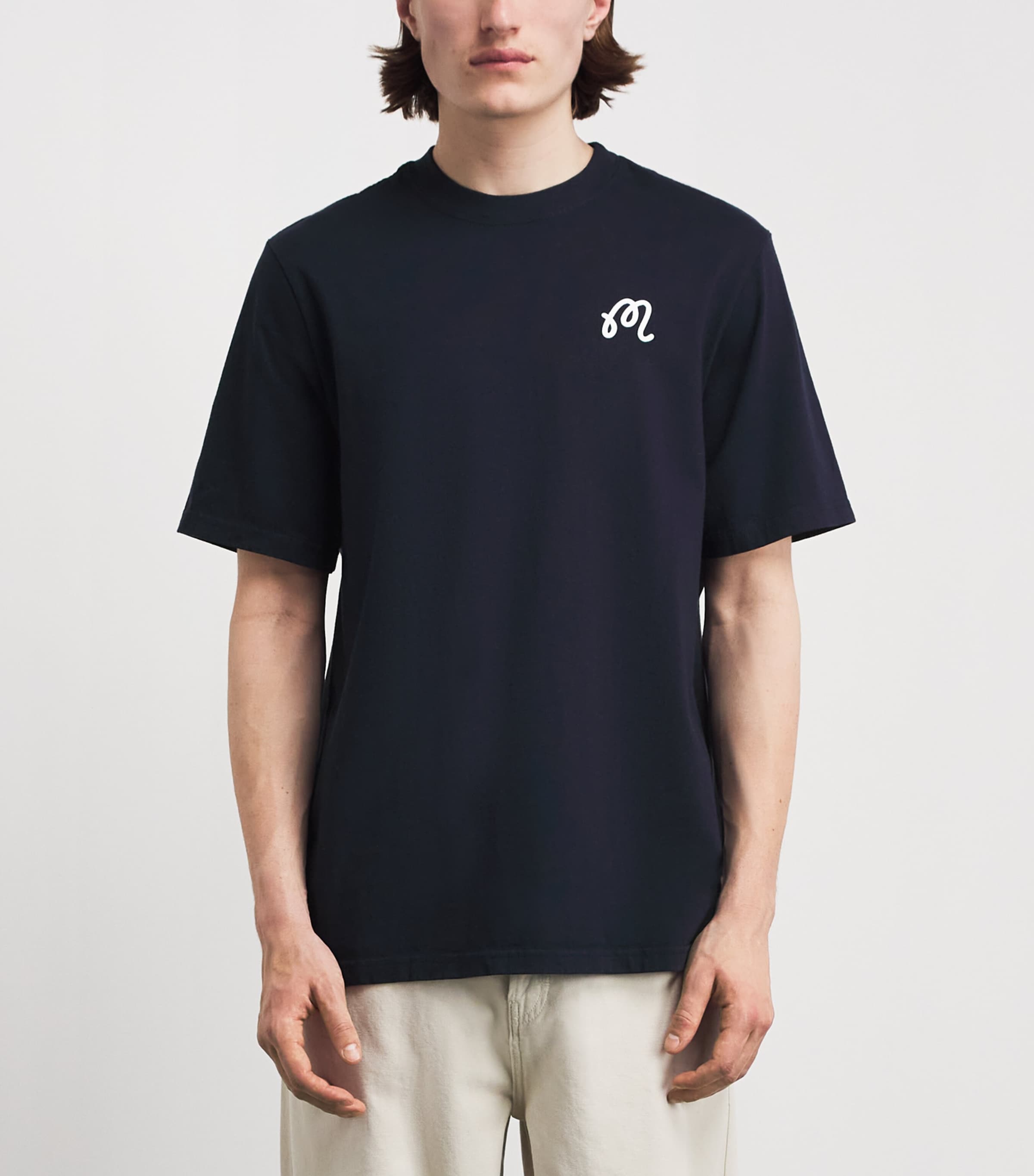 Malbon Mens Cotton Bermuda Origin T-Shirt Midnight Image 4