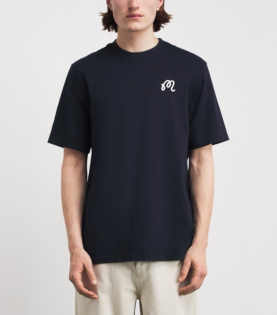 Malbon Mens Cotton Bermuda Origin T-Shirt Midnight Image 4