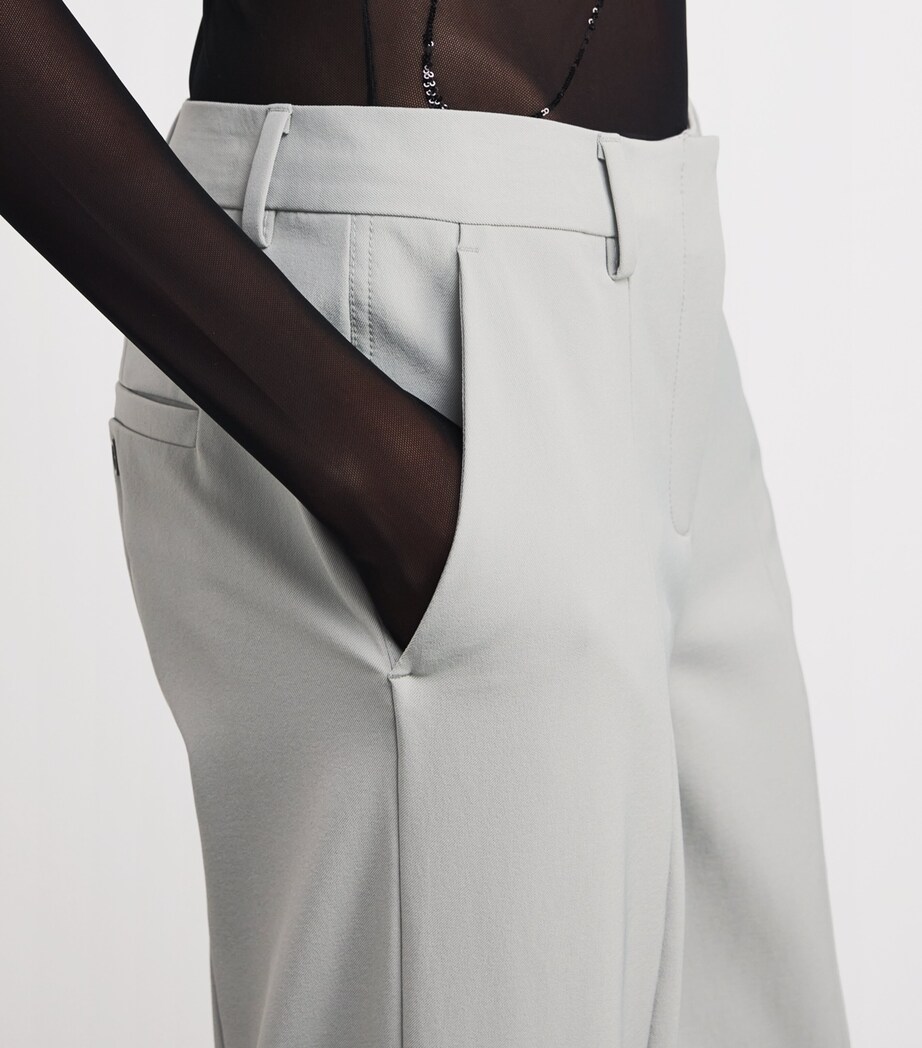 Cuff-Detail Tailored Trousers 02-GREY Image 6