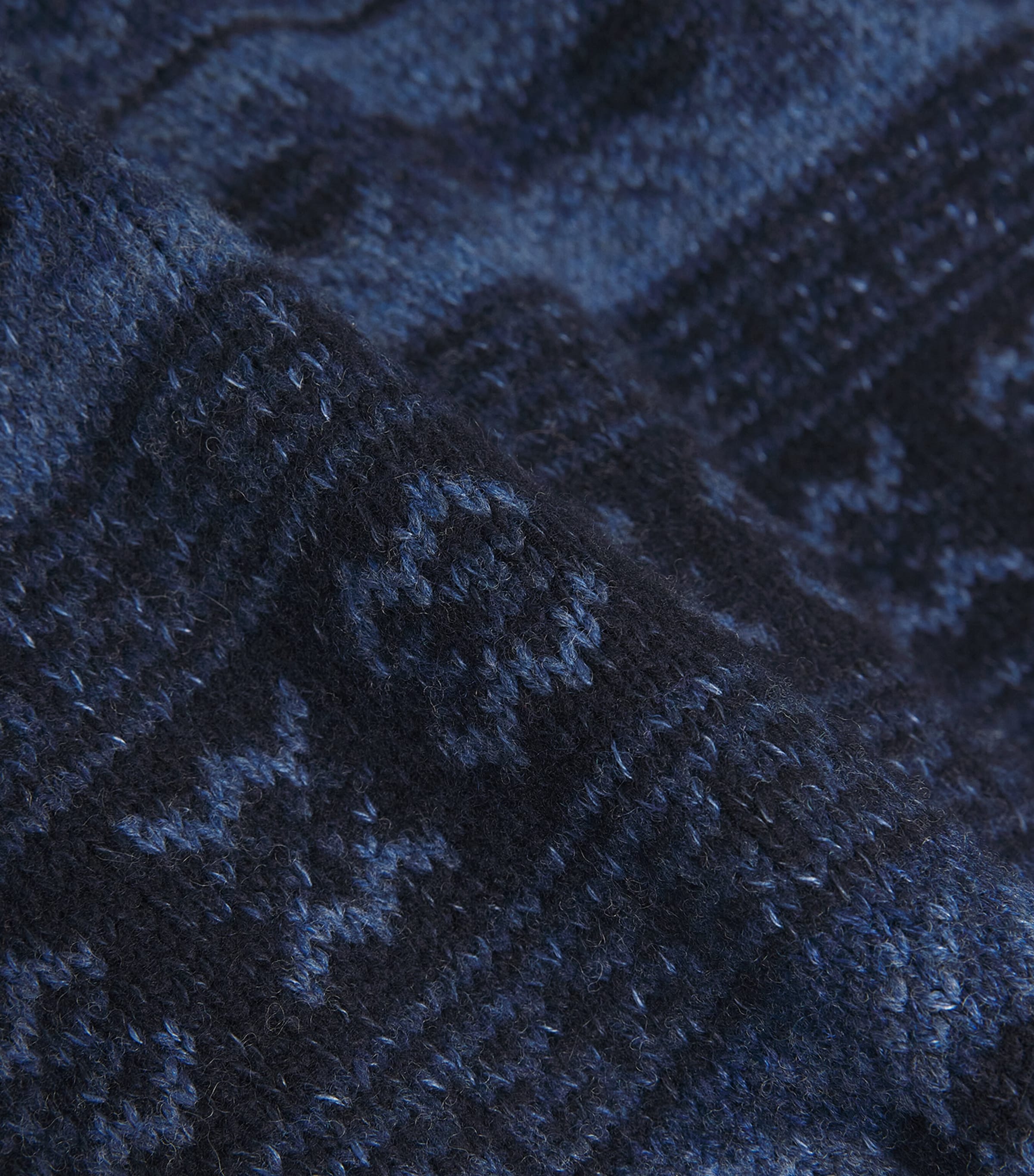 Wool-Linen Fair Isle Polo Sweater NAVY MULTI Image 5