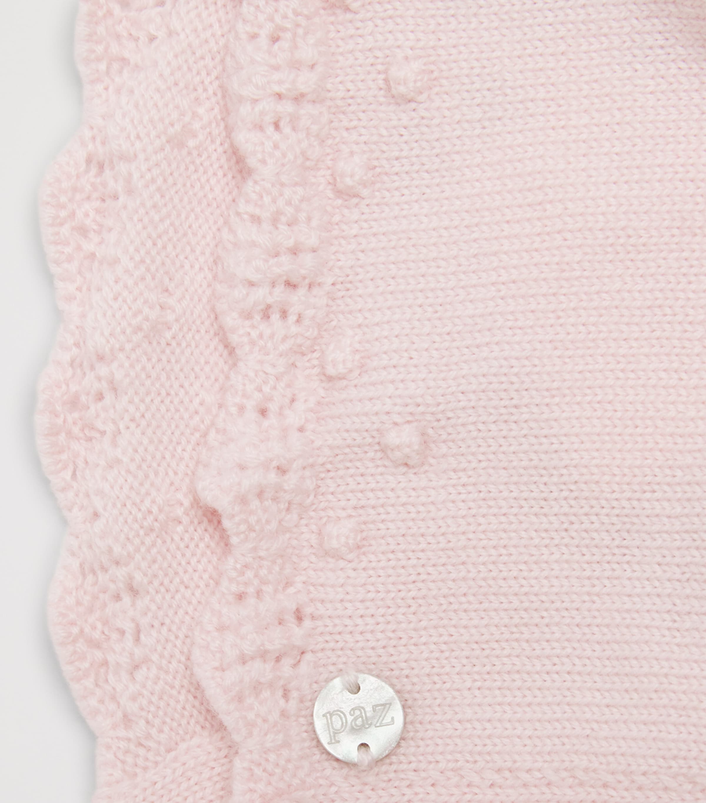 Paz Rodriguez Cotton Knit Bonnet (0-24 Months) Light Pink Image 3