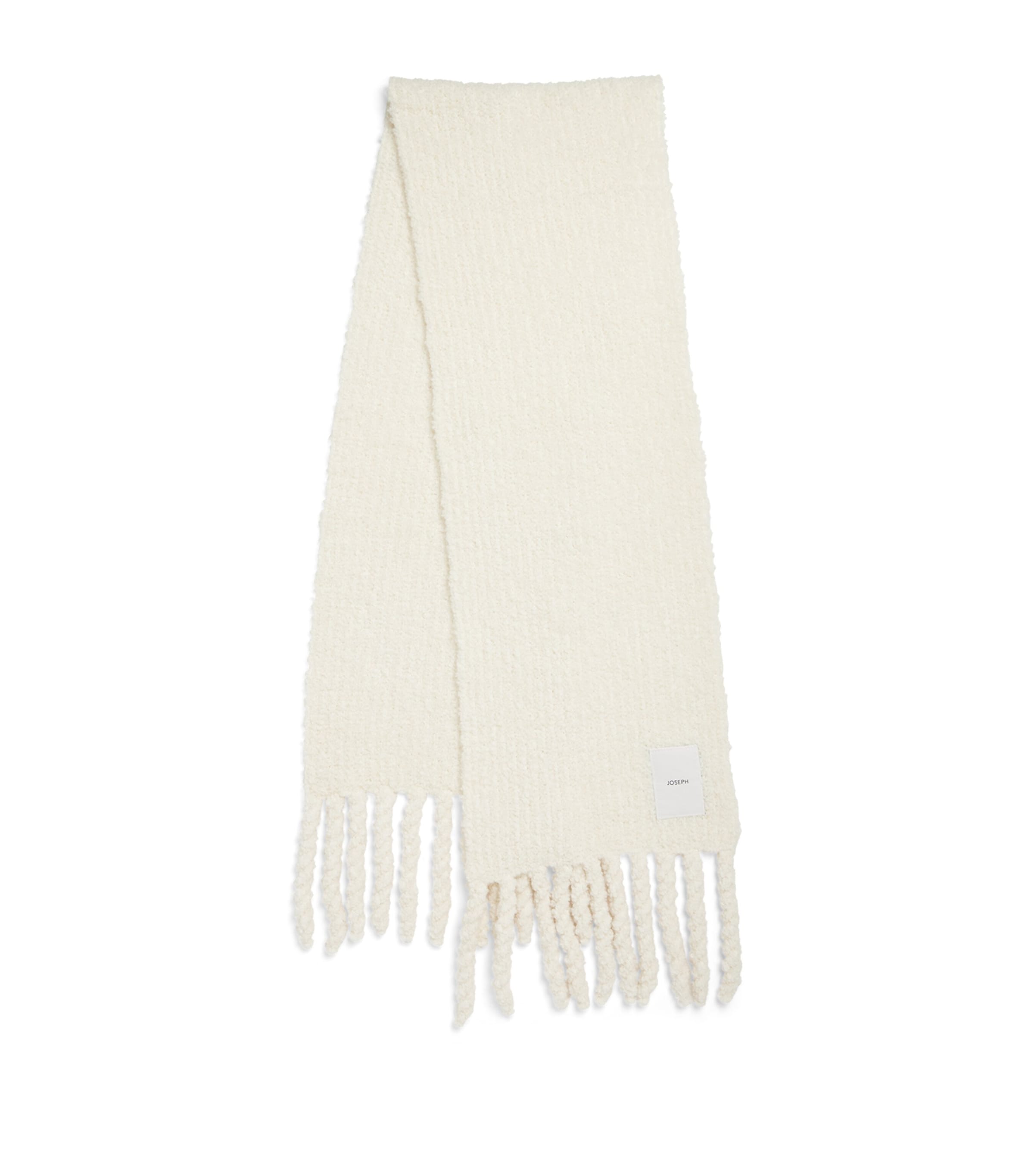 Joseph Bouclé Knit Scarf In Ivory