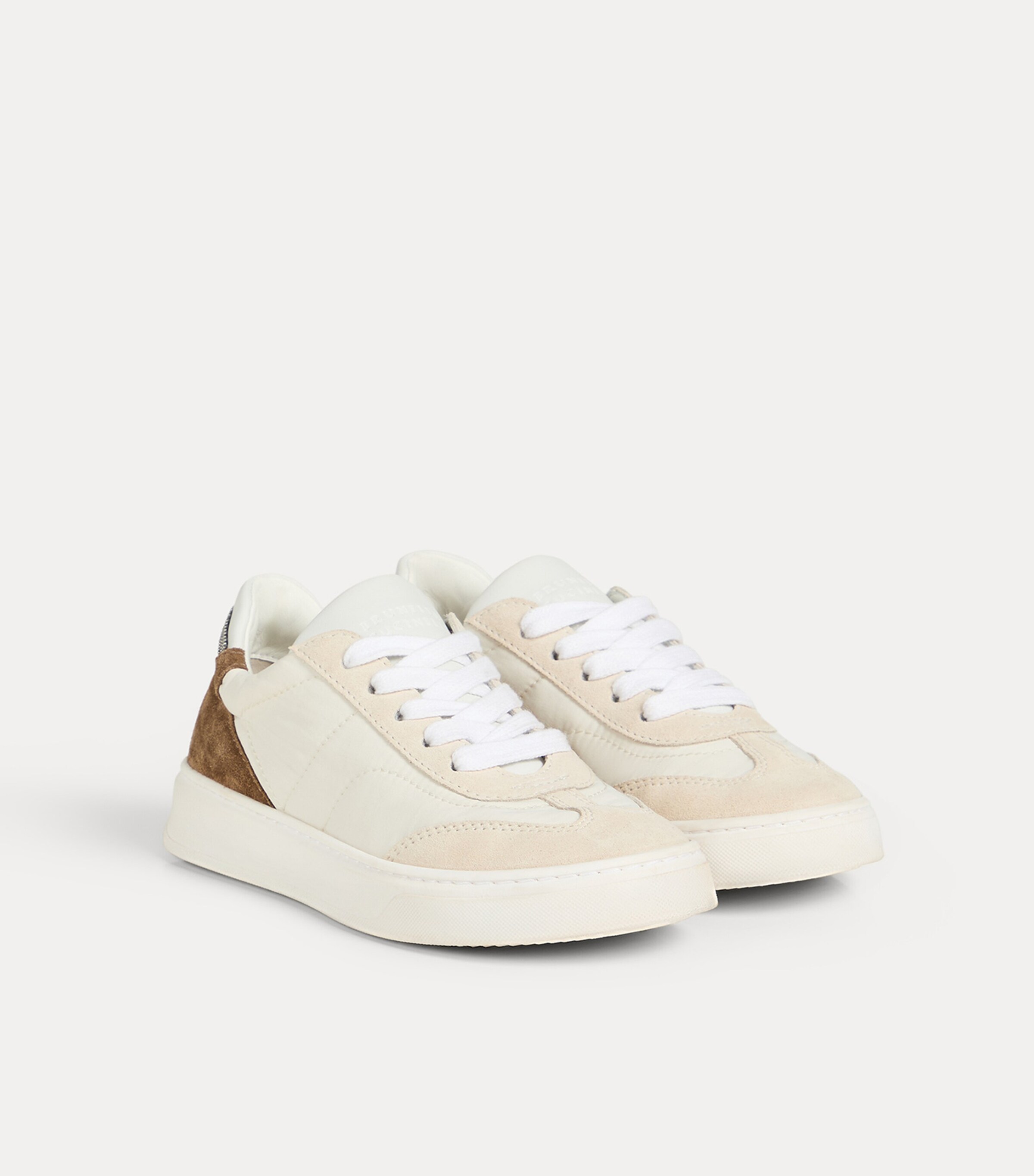 Brunello Cucinelli Kids Suede-Panelled Sneakers Image 3