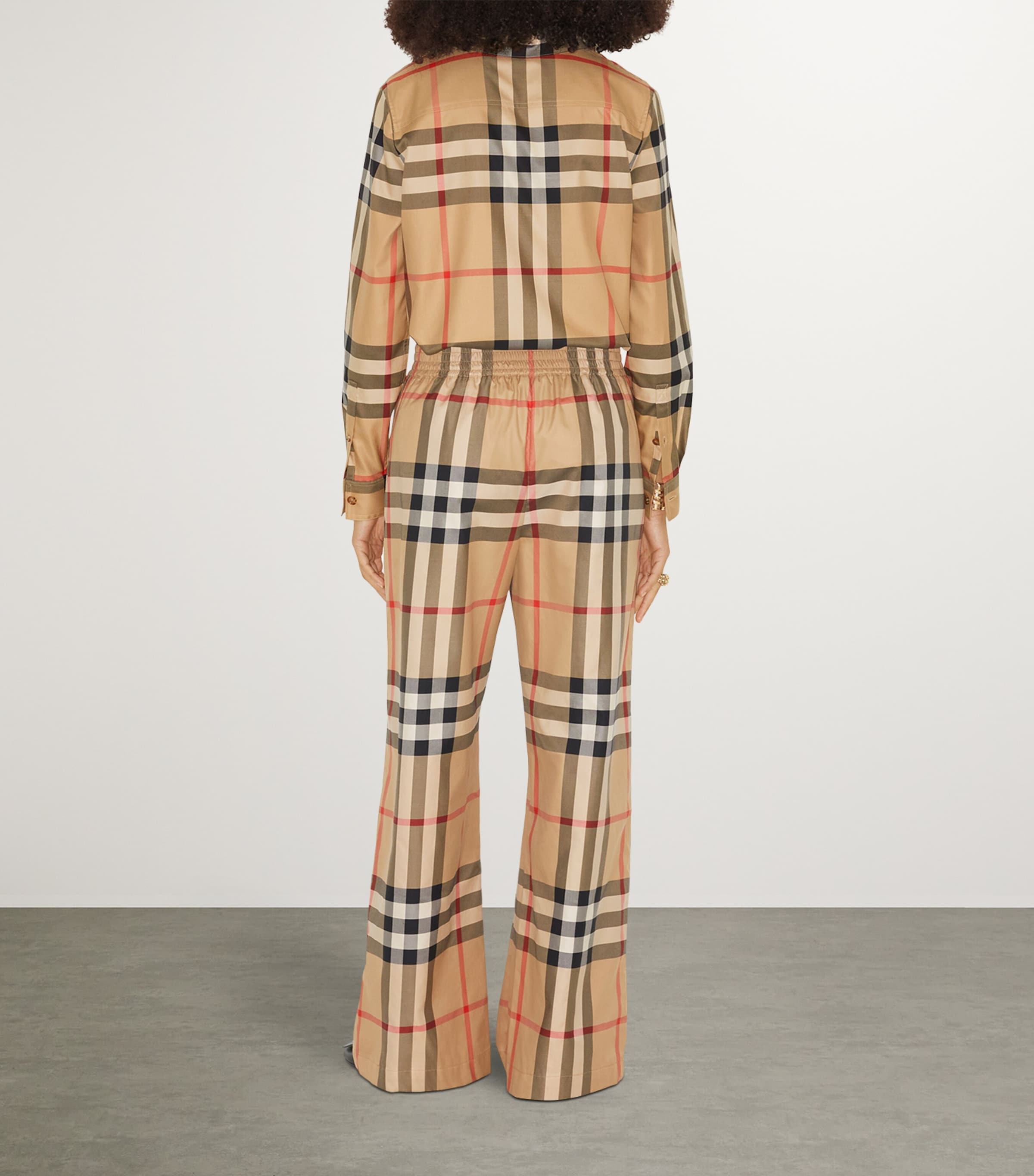 Cotton Check Trousers ARCHIVE BEIGE IP CHK Image 4