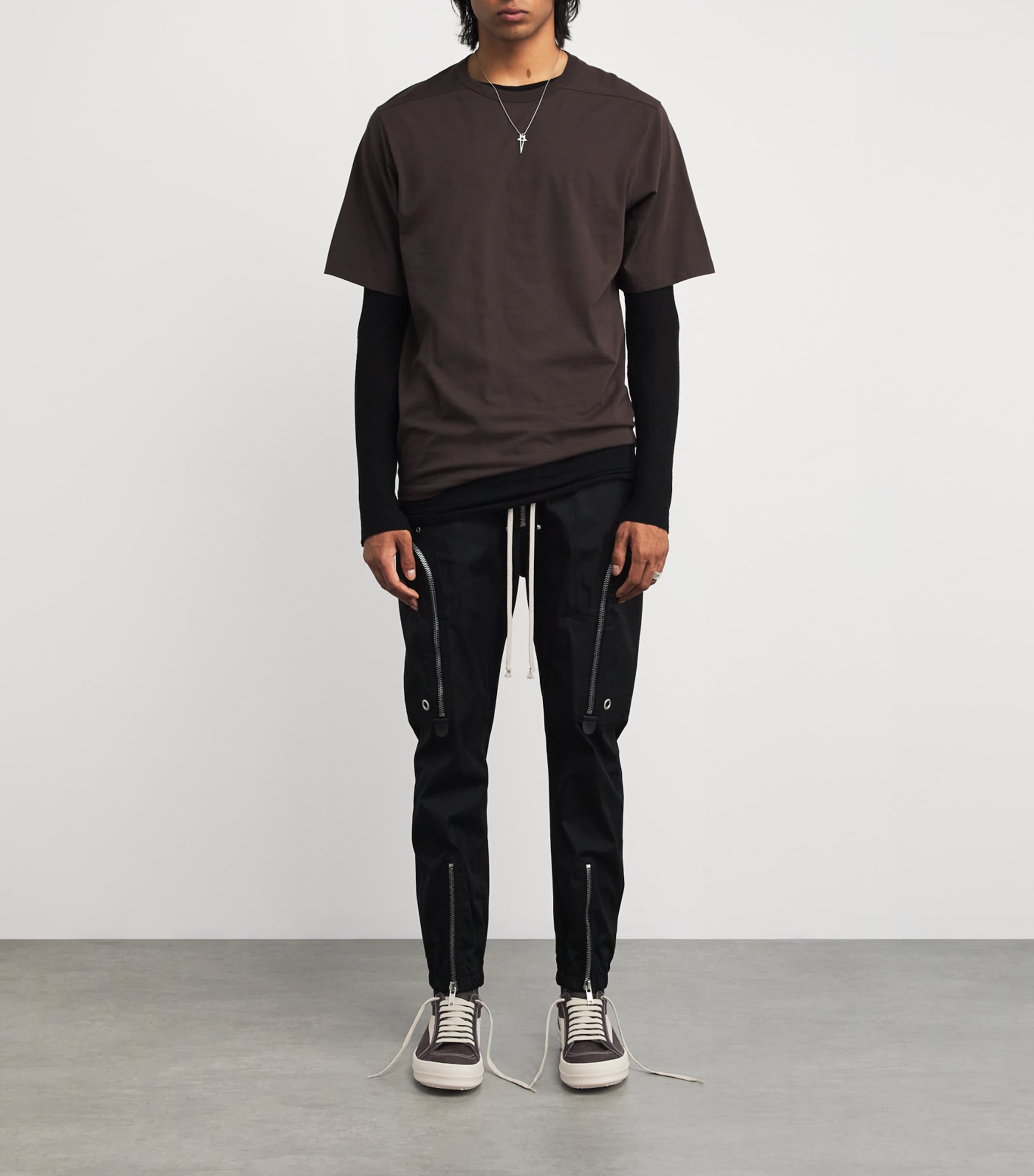 Leather Vintage Low-Top Sneakers BROWN/MILK/MILK Image 6