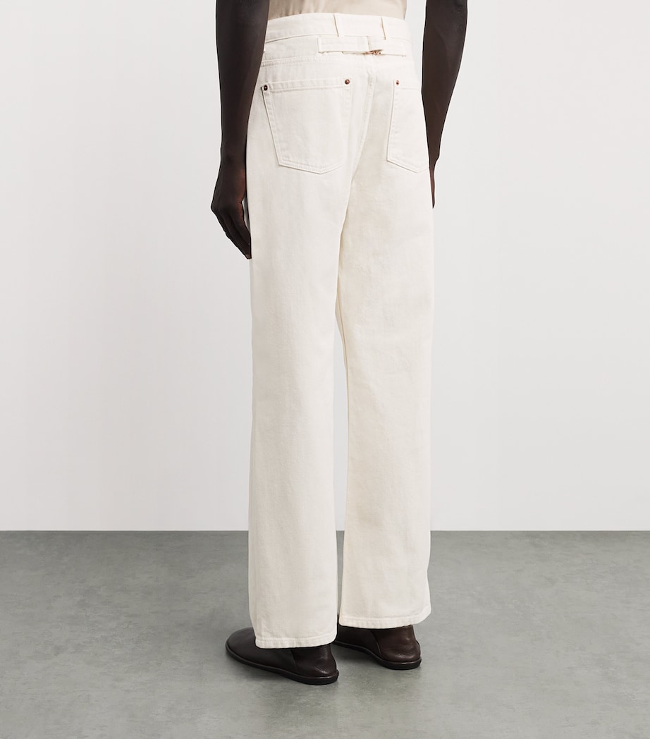 Curved Seam Jeans IVORY Image 4