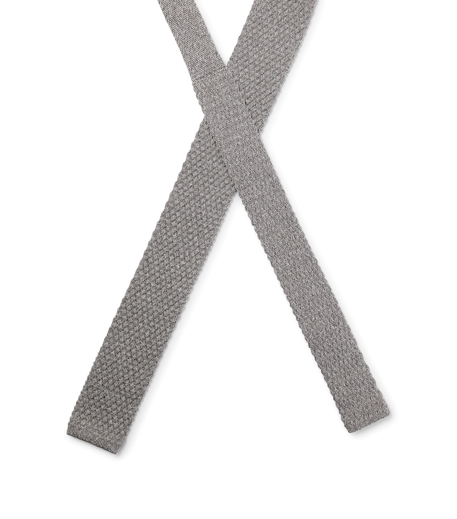 Silk Knitted Straight Tie 041 Image 4
