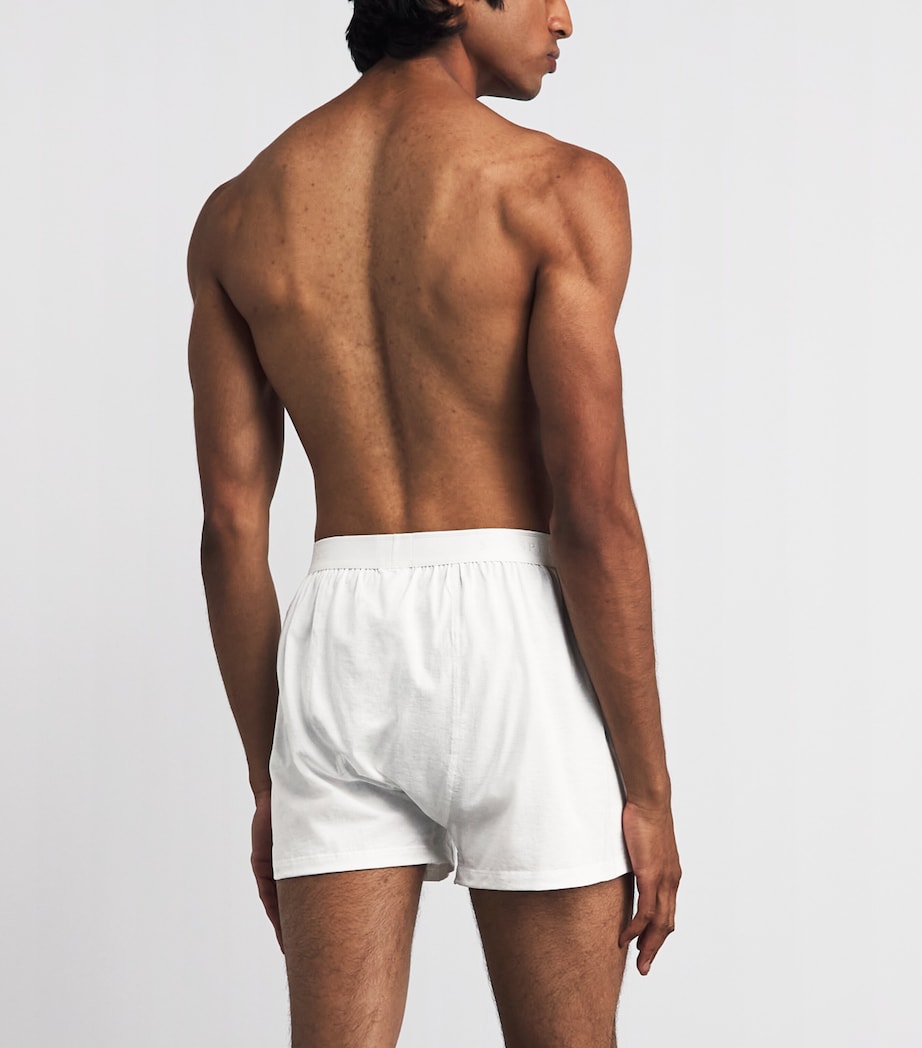 Sunspel Mens Superfine Cotton Boxer Shorts Whaa White Image 3