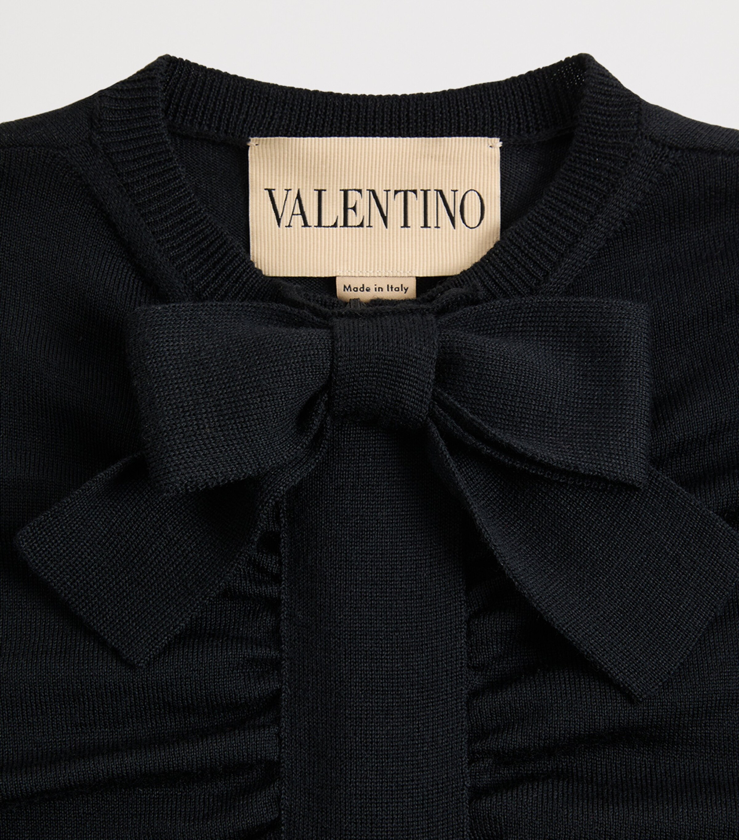 Valentino Womens Ruched Bow-Detail Cardigan Image 8
