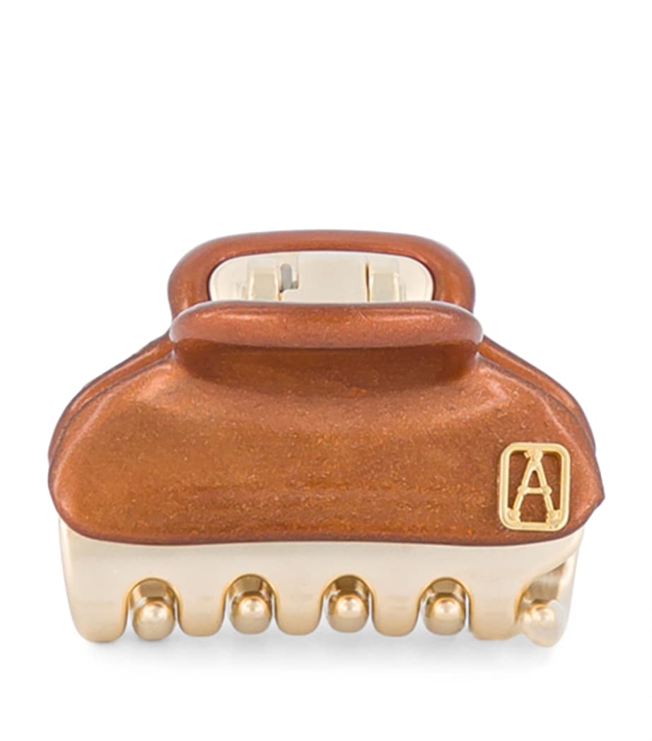 Alexandre de Paris Gold-Plated Claw Hair Clip Pail Brun/or Image 1