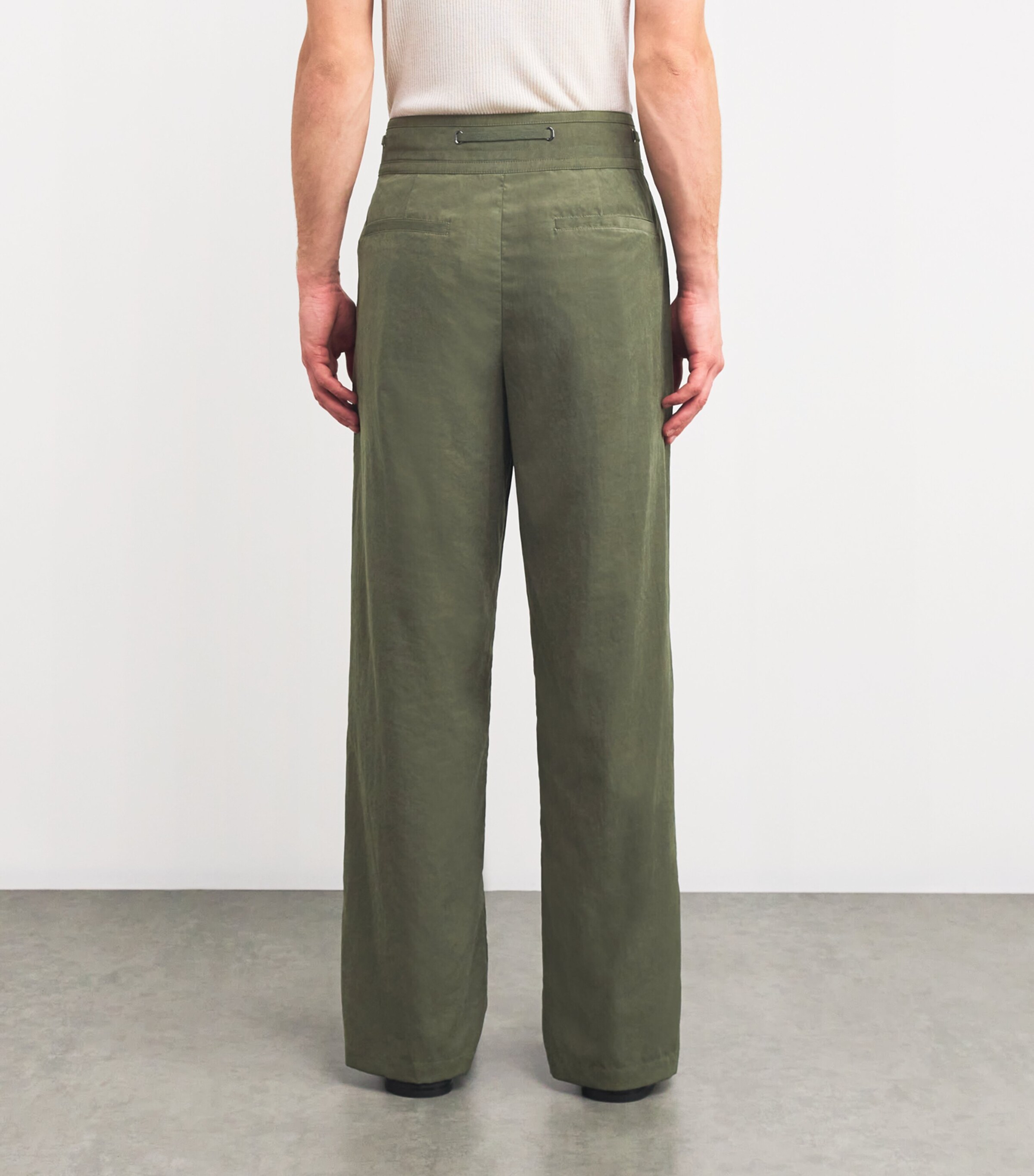 Drawstring Rowan Straight Trousers SYCAMORE Image 4