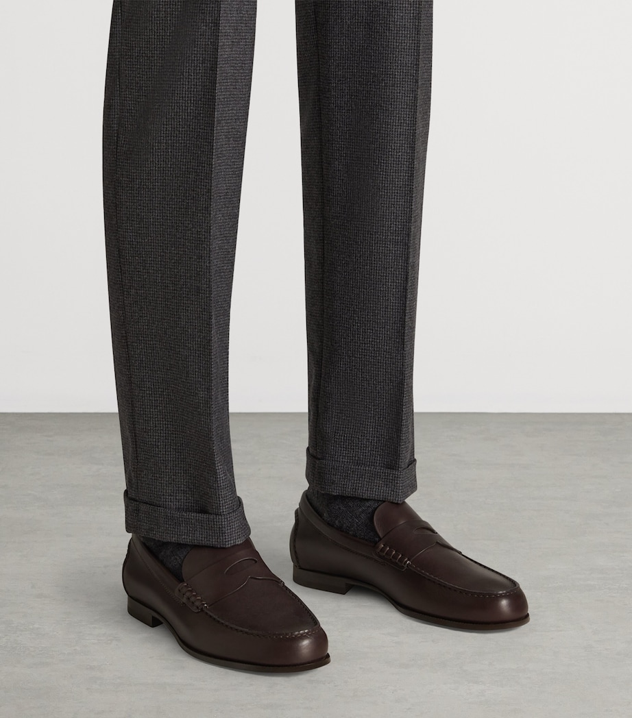 Flex Leather Heddon Loafers 202CHOCOLATE Image 2