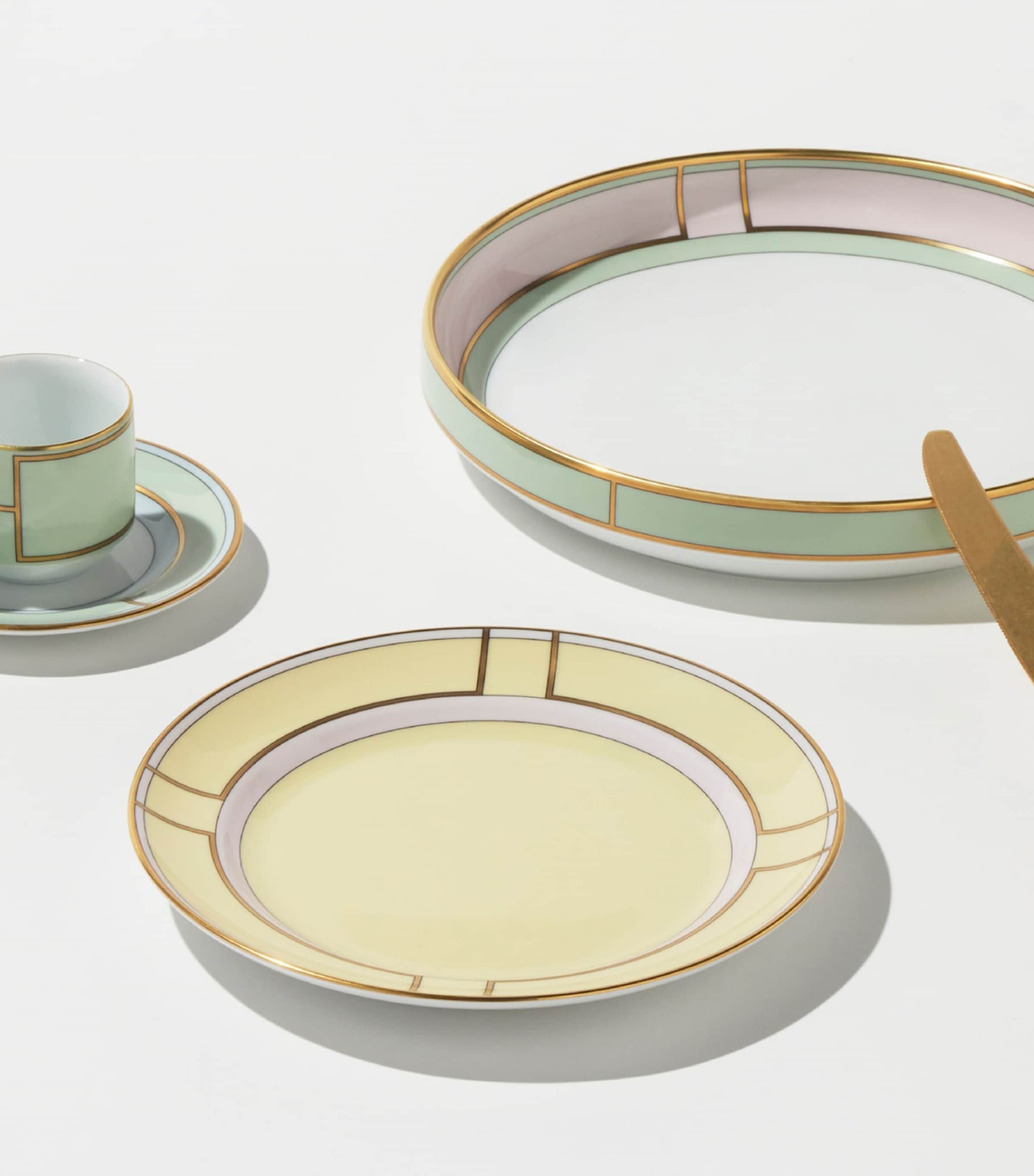 GINORI 1735 Porcelain Colonna Diva Giallo Dessert Plate (20cm) Image 2