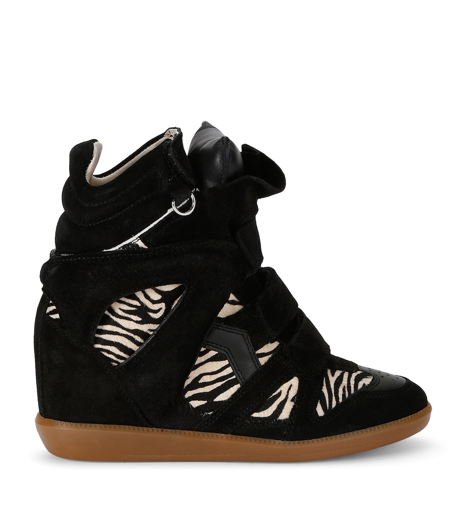 Isabel Marant Suede Bekett Wedge Sneakers 50 Blk/white Image 1