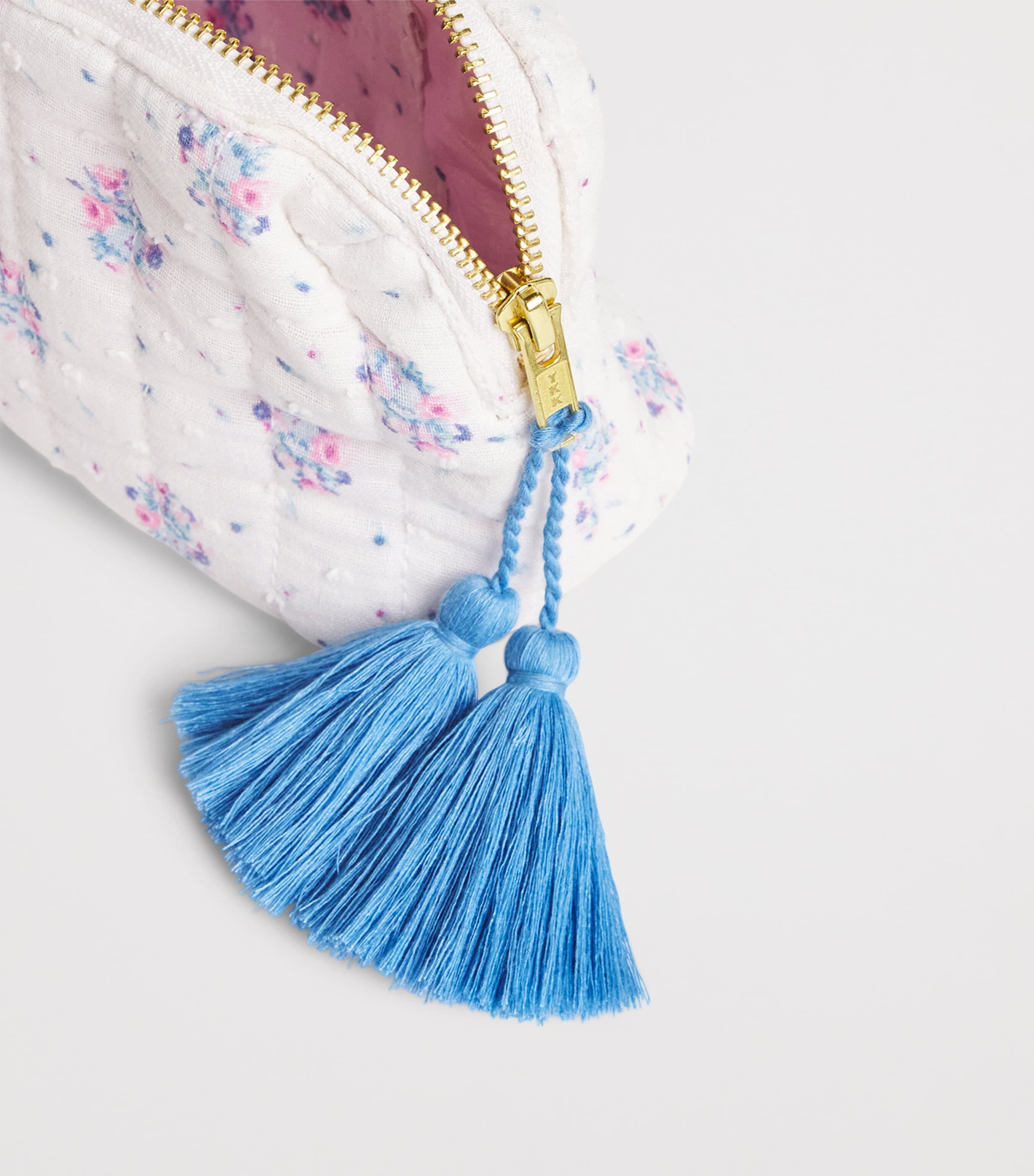 Louise Misha Cotton Floral Tassel Wash Bag Flwr Dn Image 3
