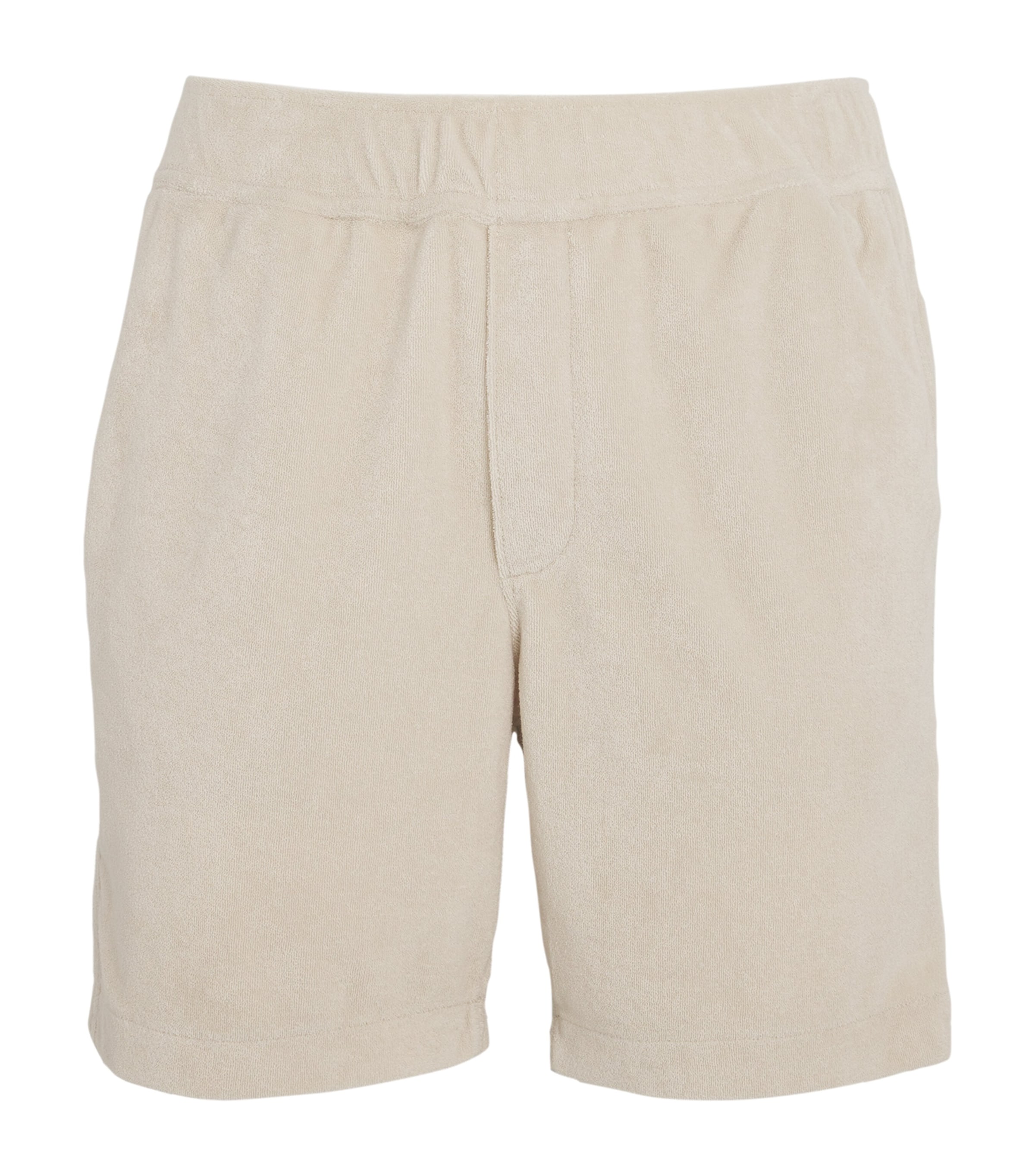 Shop Paige Terry Towelling Shorts In Beige