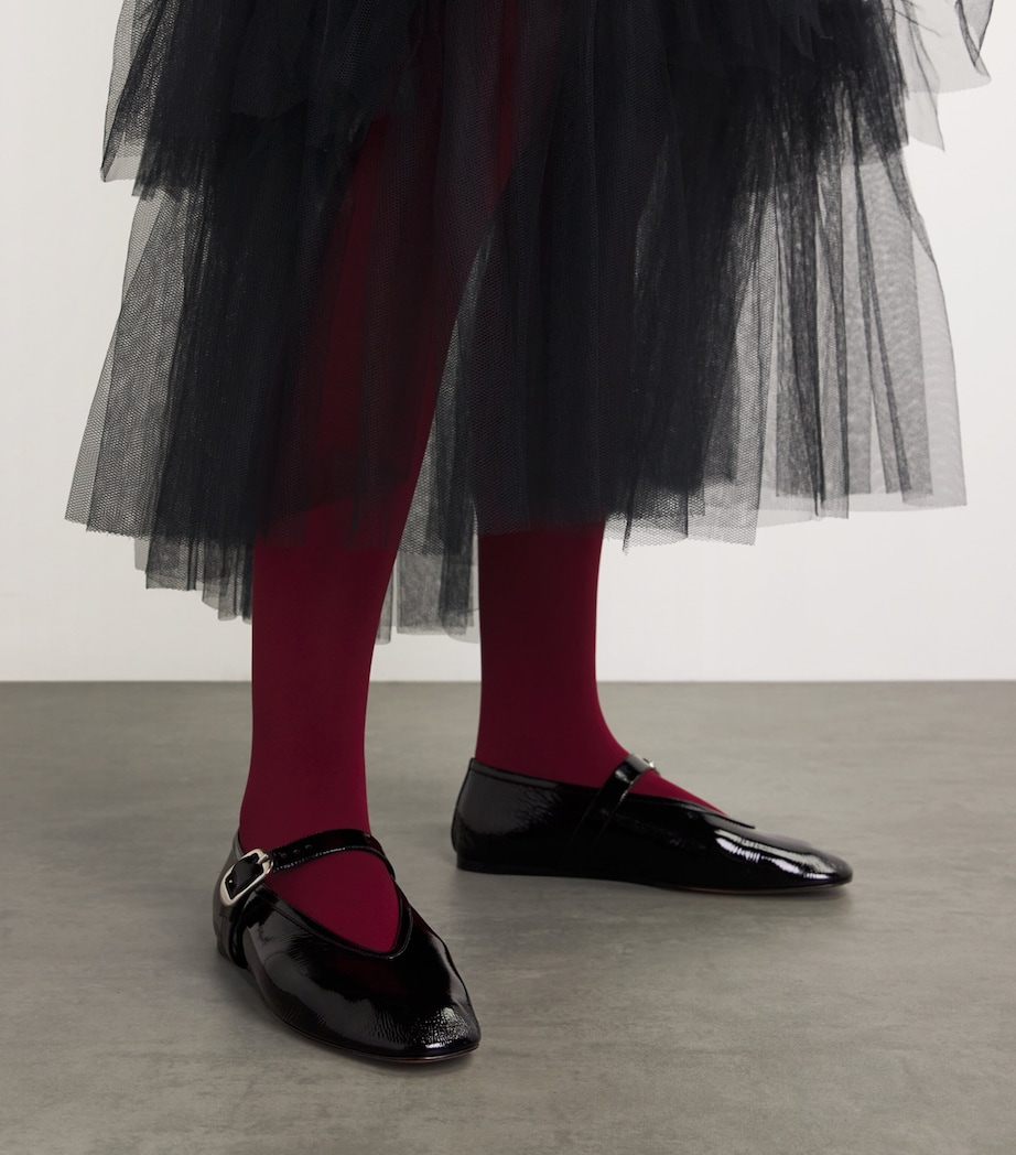 Patent Leather Stella Flats BLACK Image 2