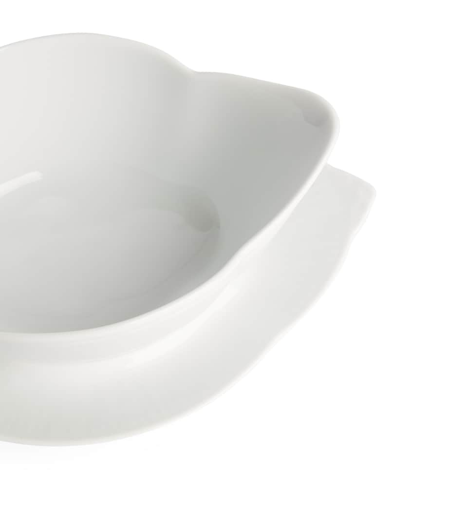 White Fluted Sauce Boat (550ml) WHITE Image 2