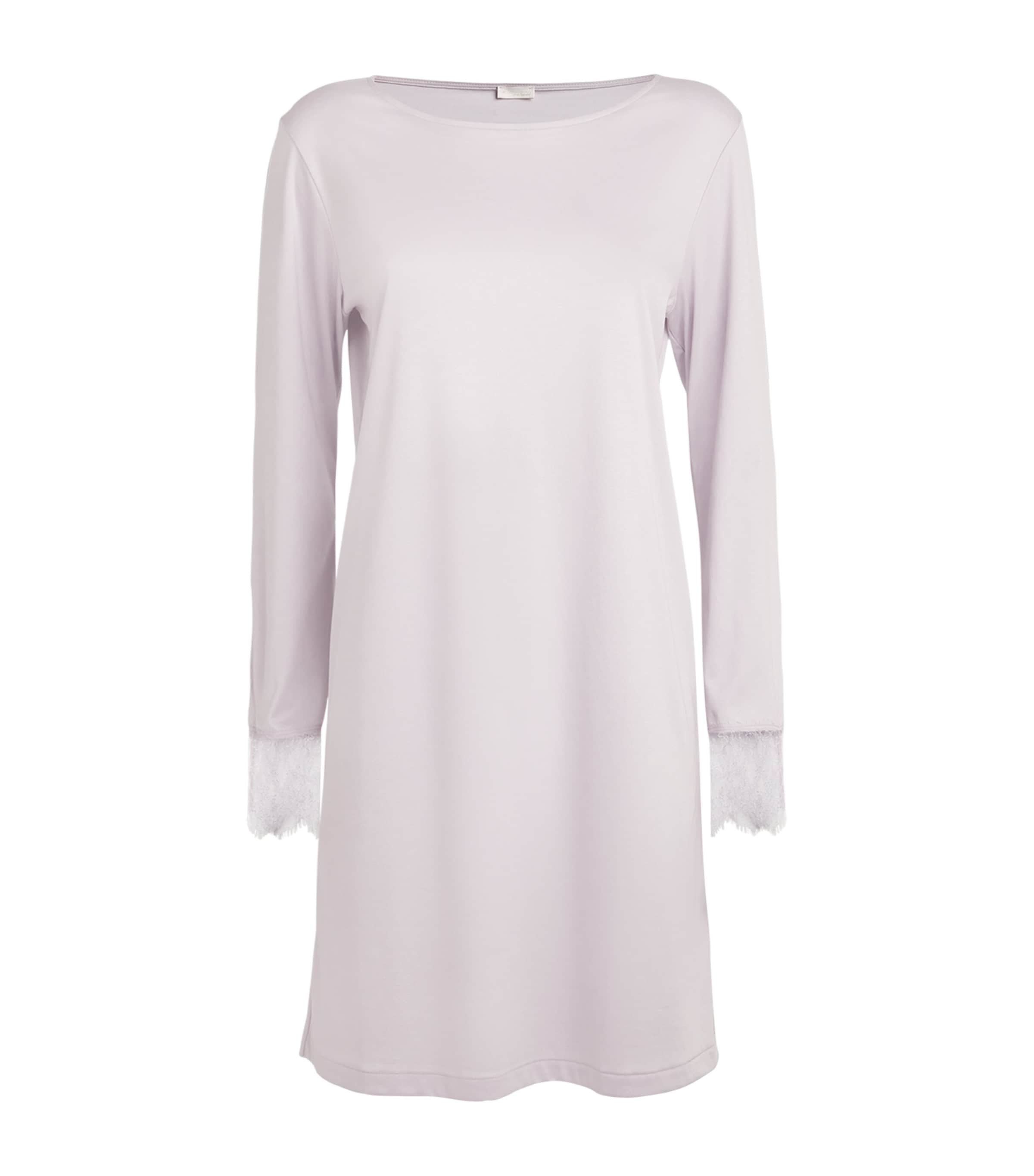 Zimmerli Sea Island Cotton Sleepshirt In Purple