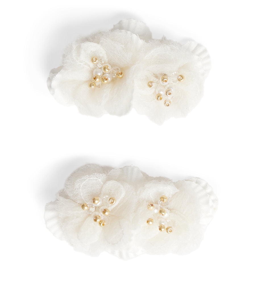 Bonpoint Embellished Hair Clips Blanc Lait Image 1