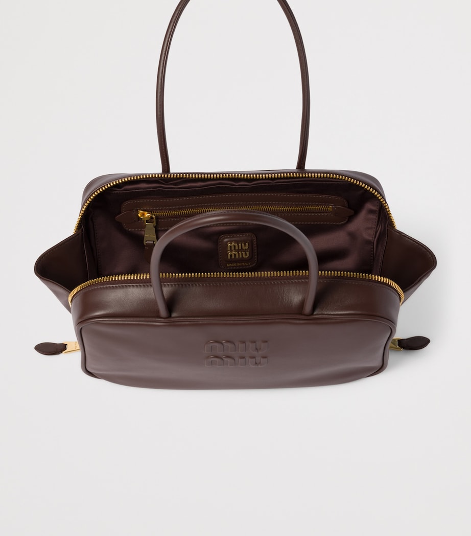 Leather Beau Top-Handle Bag F0NBL Image 6