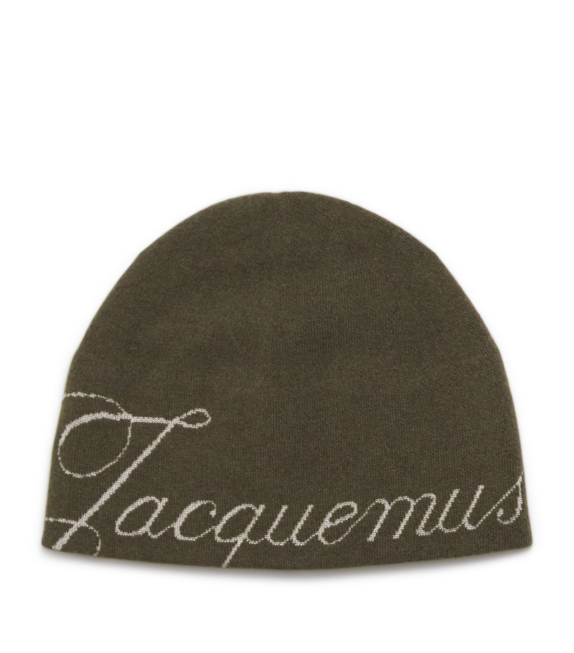 Wool-Cashmere Logo Beanie KHAKI-560 Image 1