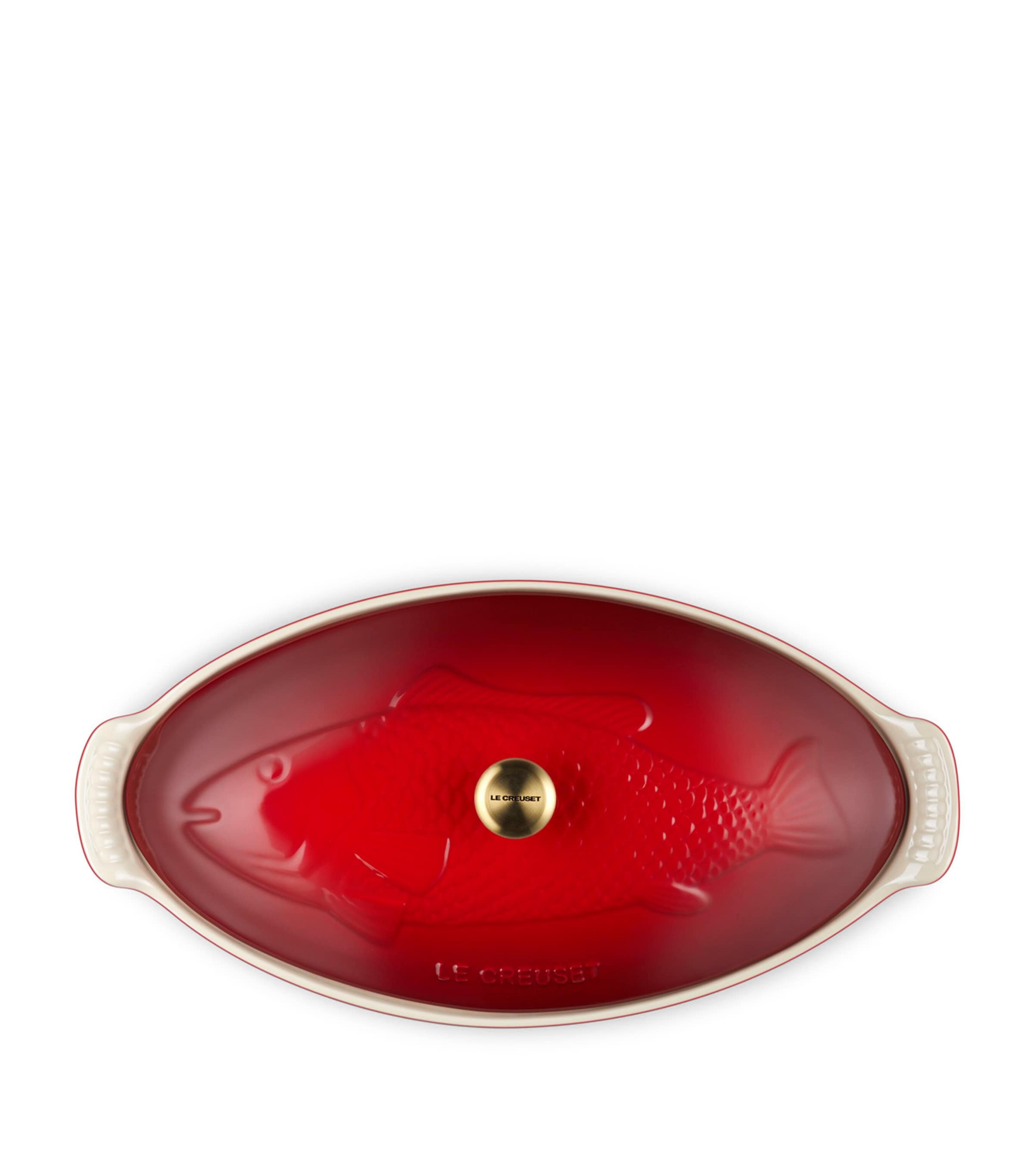 Le Creuset Stoneware Heritage Fish Baker (34cm) Cerise Image 5